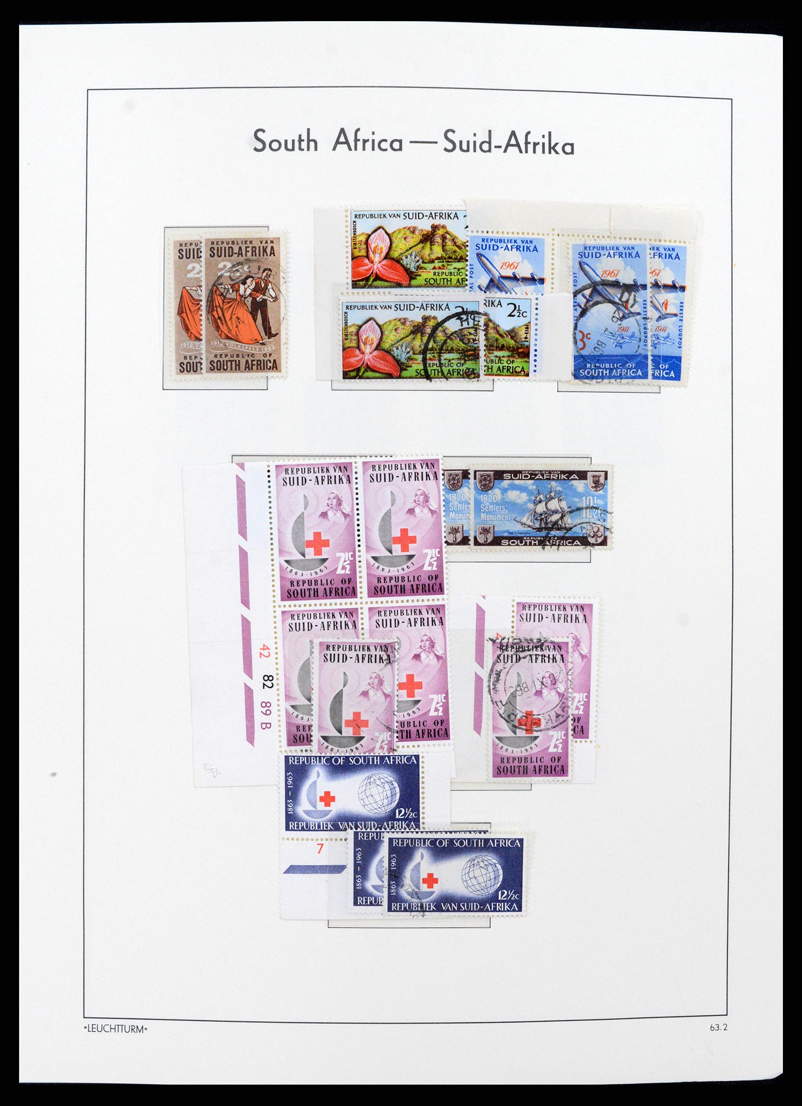 37622 037 - Postzegelverzameling 37622 Zuid Afrika 1910-1991.