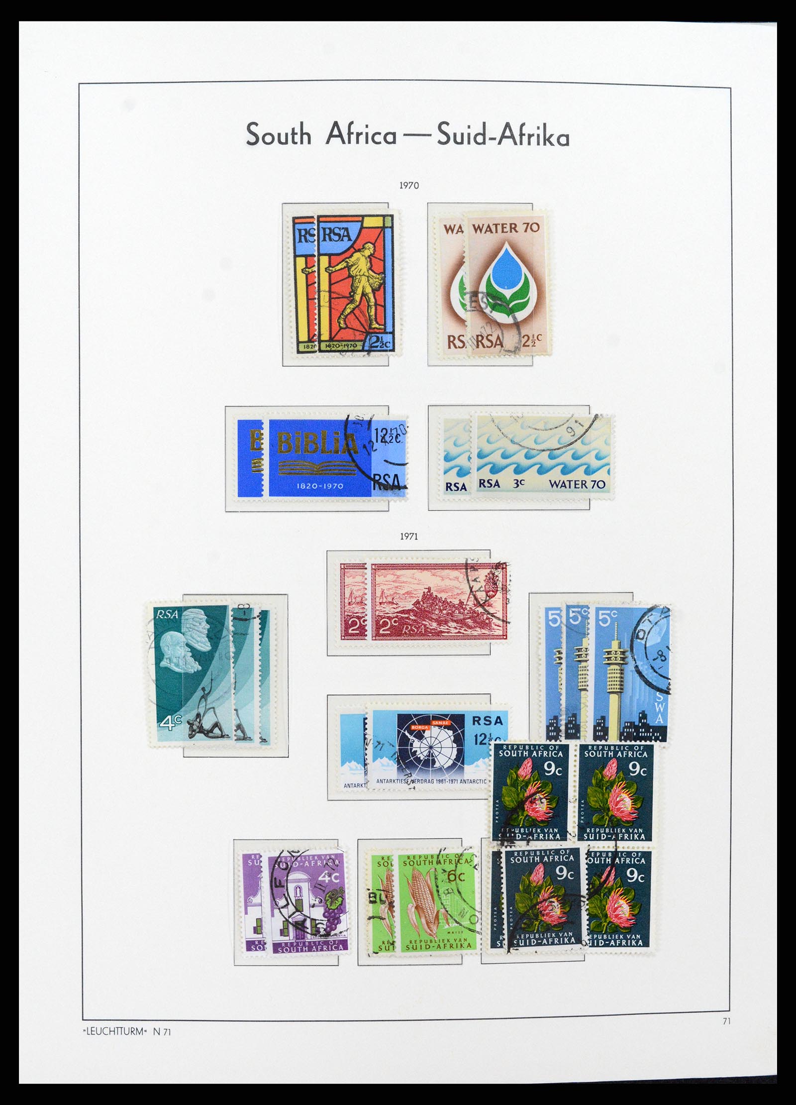 37622 048 - Postzegelverzameling 37622 Zuid Afrika 1910-1991.