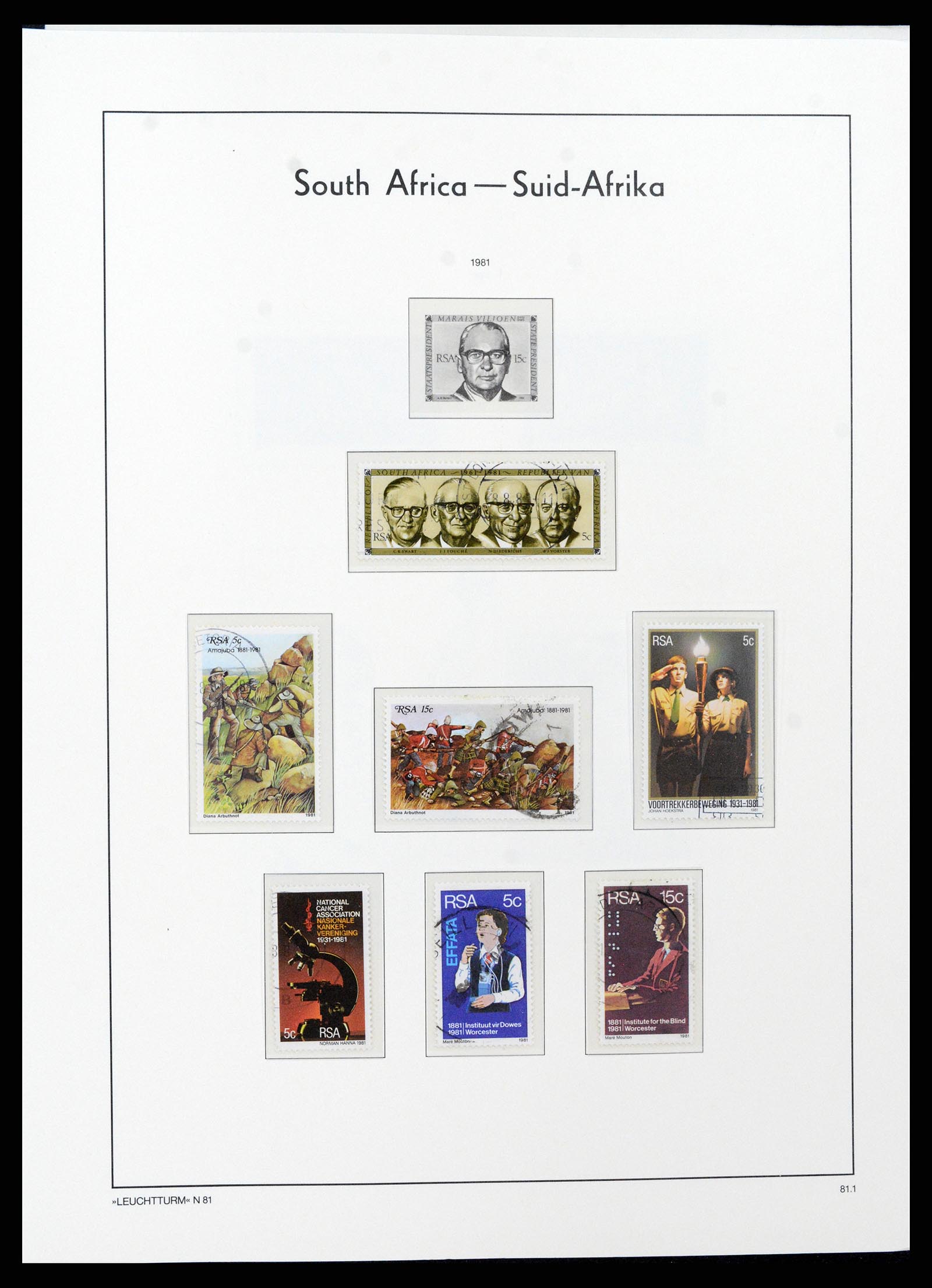 37622 071 - Postzegelverzameling 37622 Zuid Afrika 1910-1991.