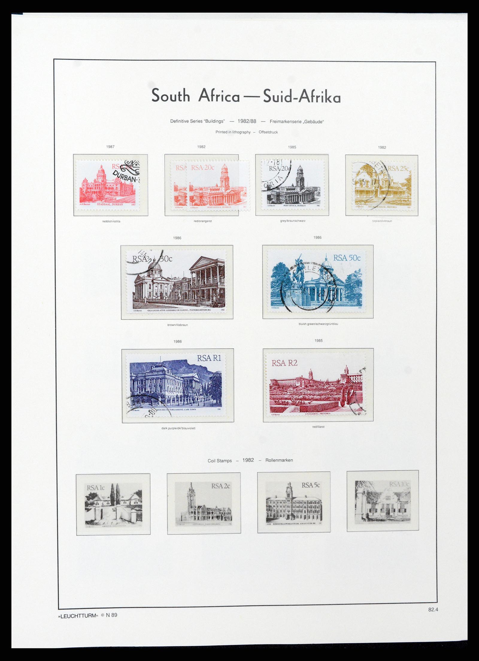 37622 078 - Postzegelverzameling 37622 Zuid Afrika 1910-1991.
