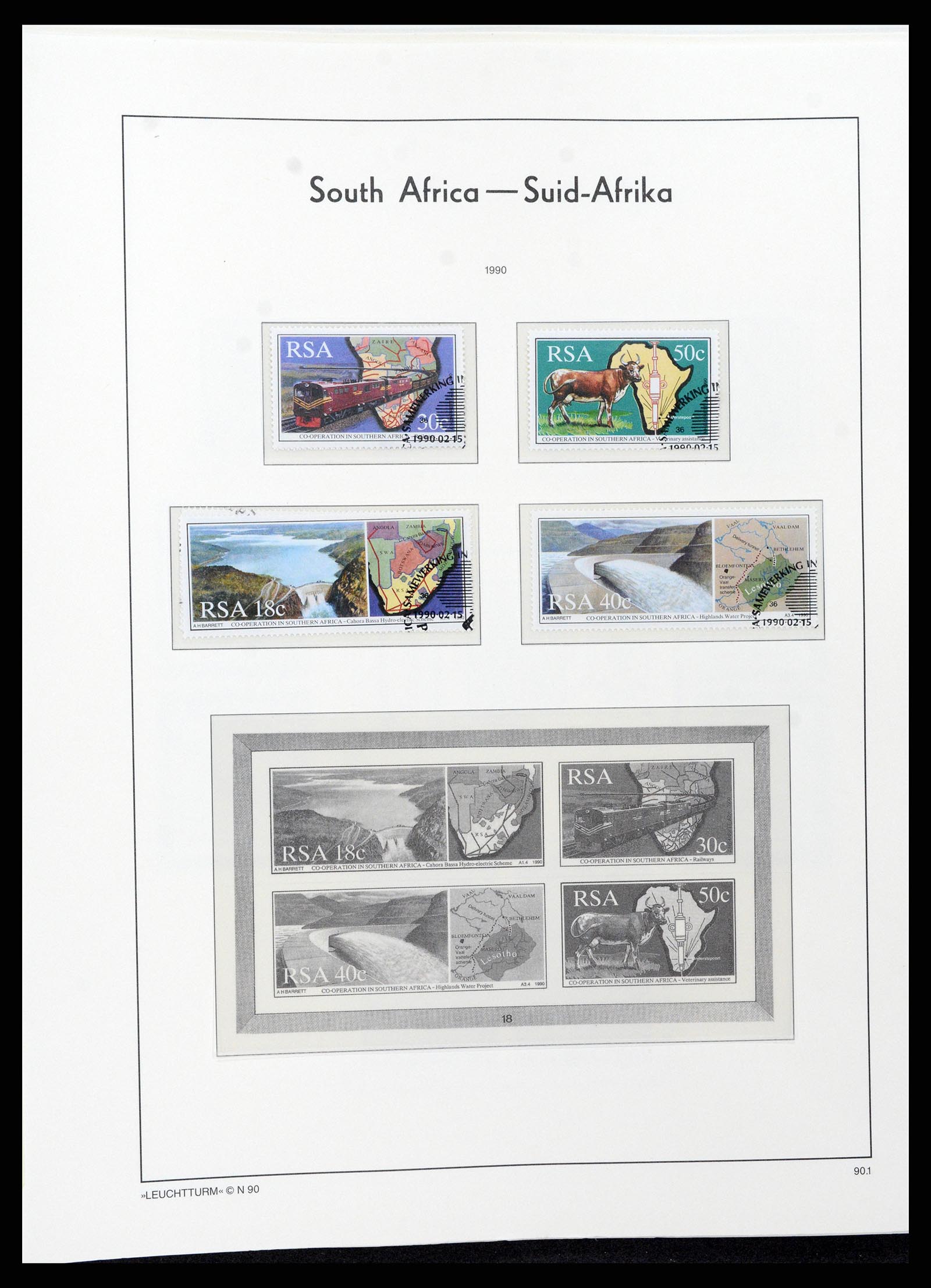 37622 098 - Postzegelverzameling 37622 Zuid Afrika 1910-1991.
