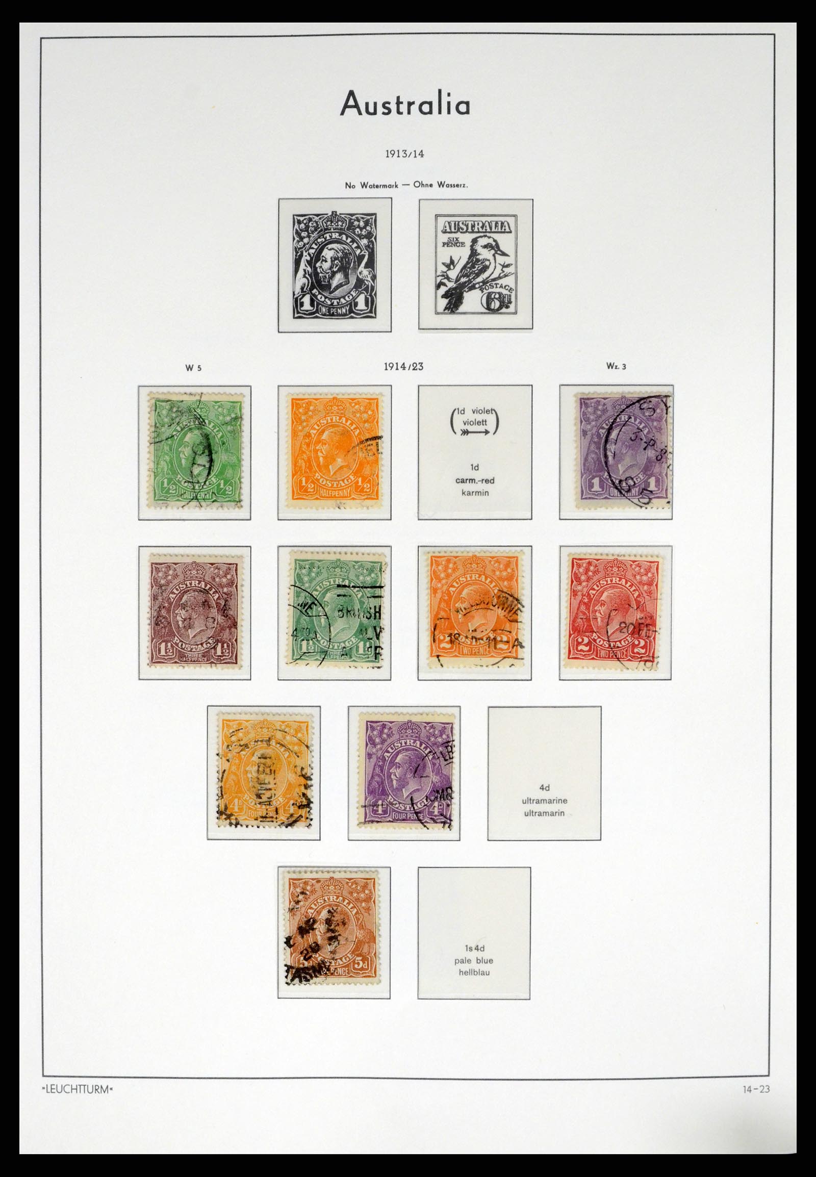 37623 002 - Postzegelverzameling 37623 Australië 1913-1995.