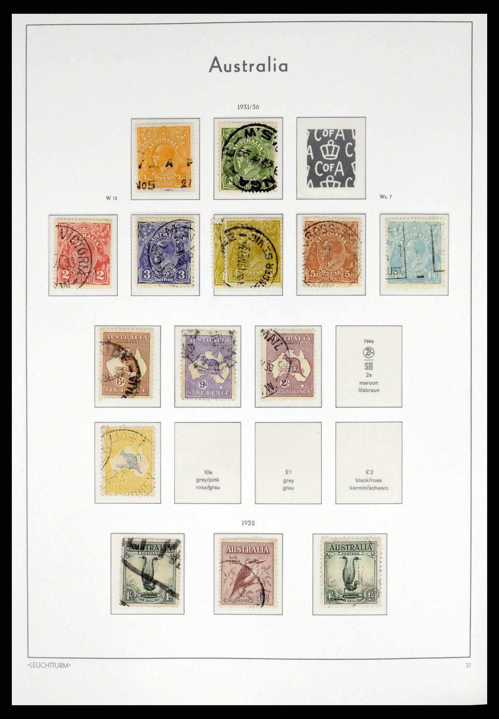 37623 012 - Postzegelverzameling 37623 Australië 1913-1995.
