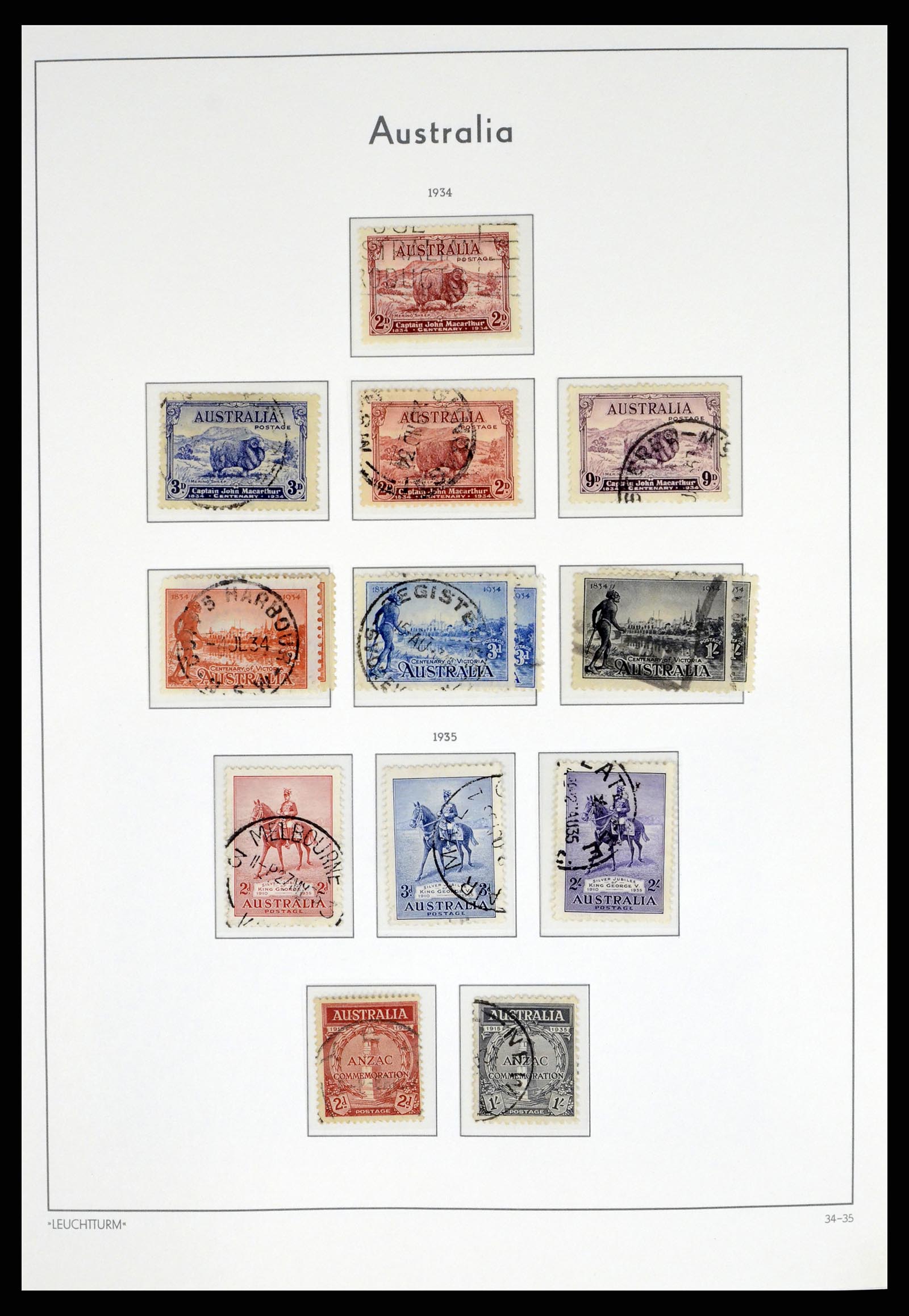 37623 015 - Postzegelverzameling 37623 Australië 1913-1995.