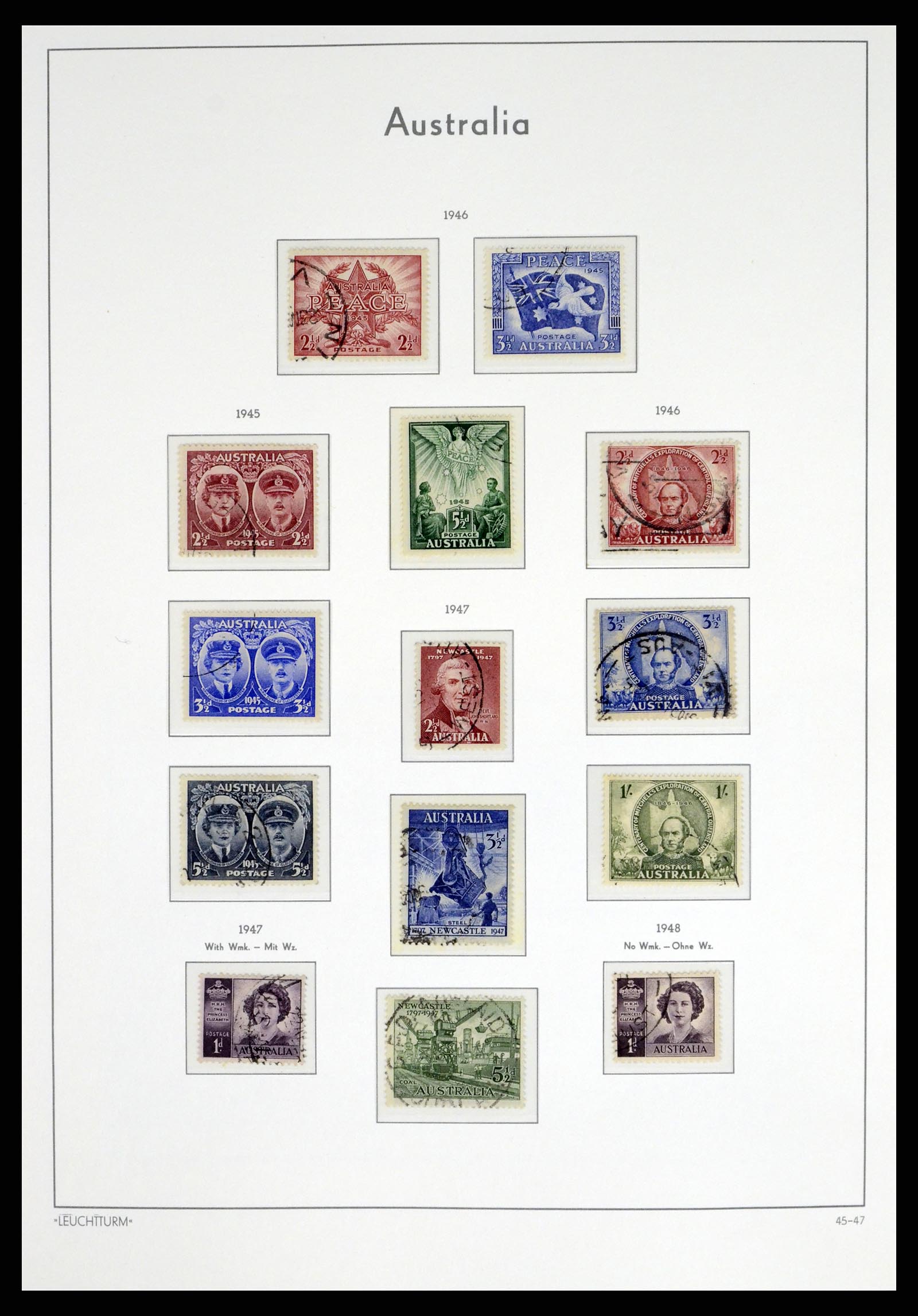 37623 021 - Postzegelverzameling 37623 Australië 1913-1995.