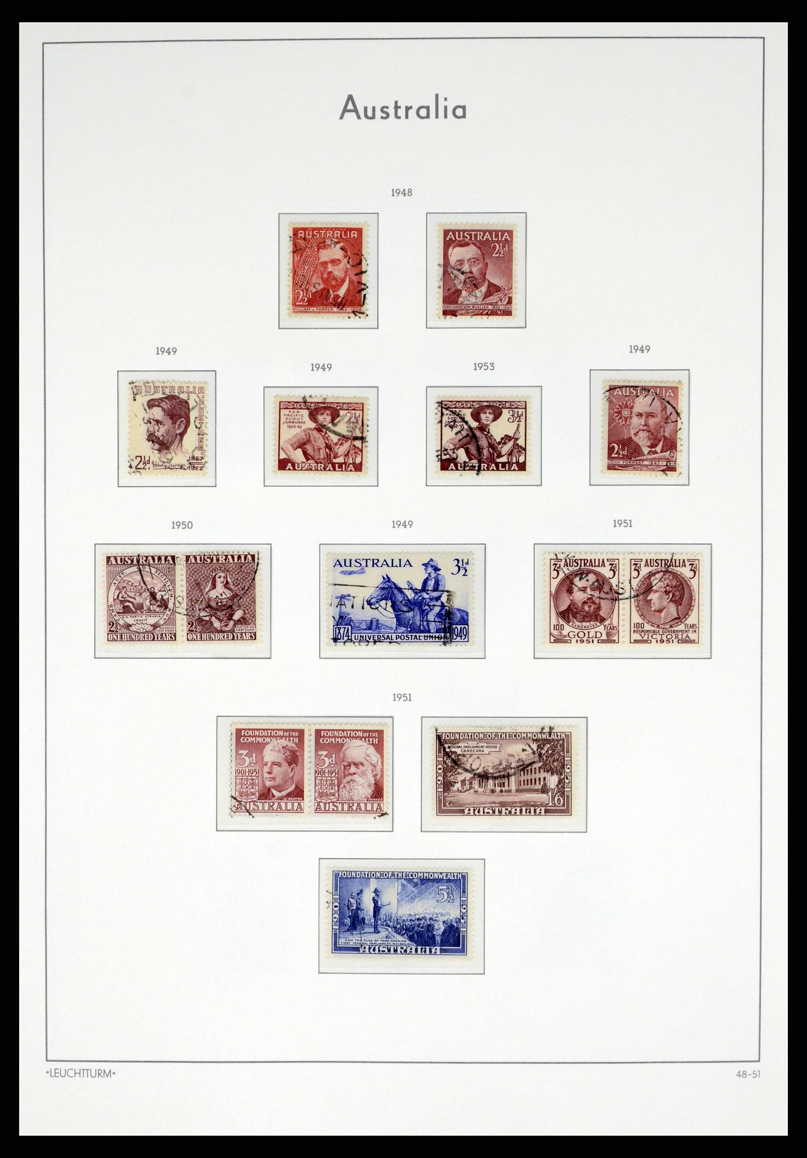 37623 025 - Postzegelverzameling 37623 Australië 1913-1995.