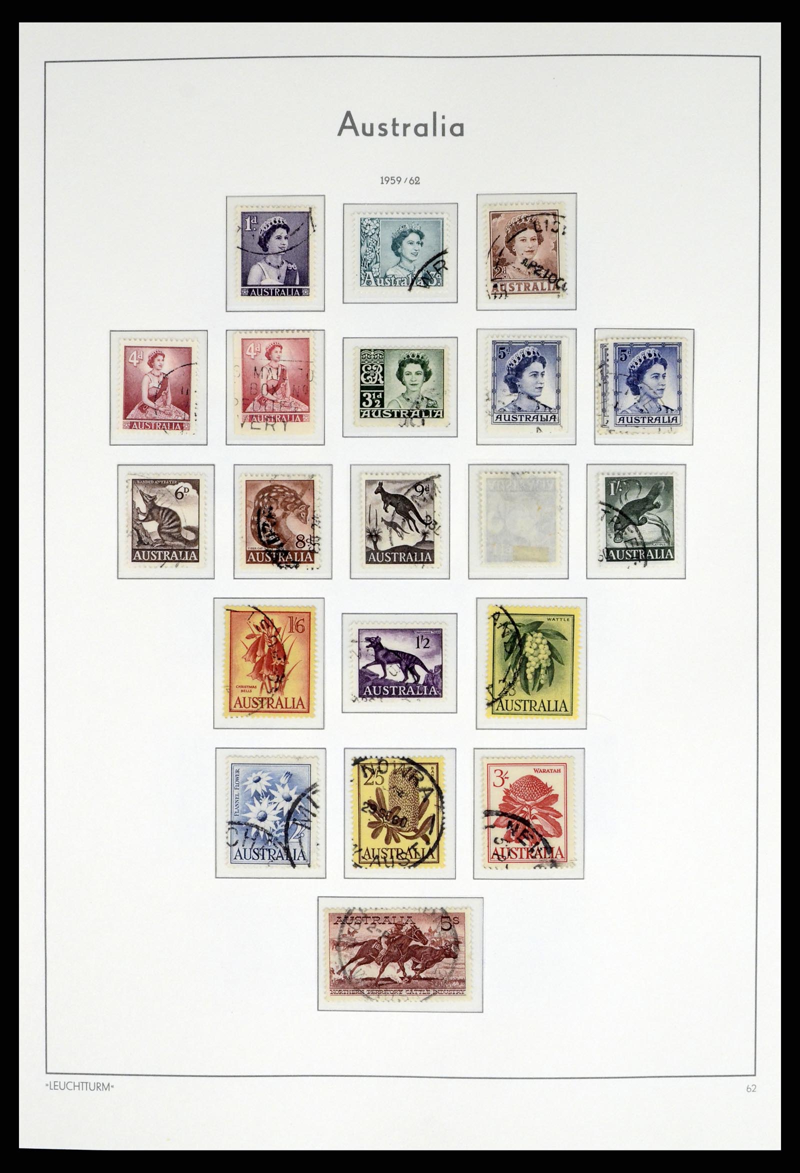 37623 036 - Postzegelverzameling 37623 Australië 1913-1995.