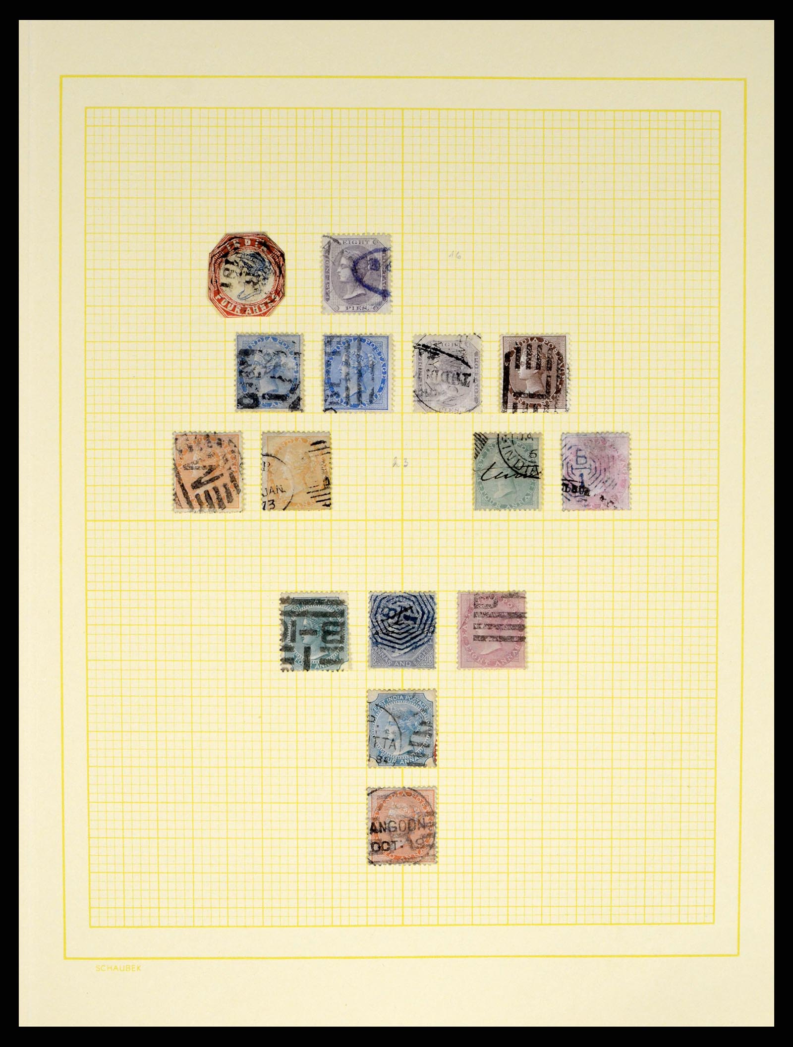 37624 003 - Postzegelverzameling 37624 India 1854-2013.