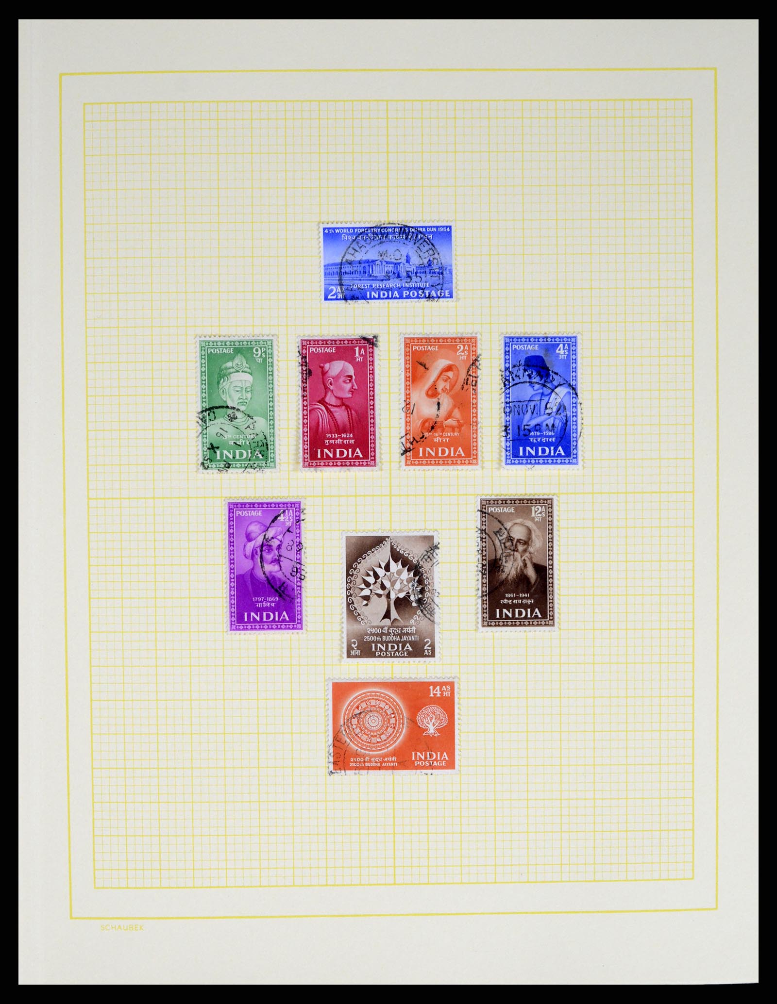 37624 032 - Postzegelverzameling 37624 India 1854-2013.