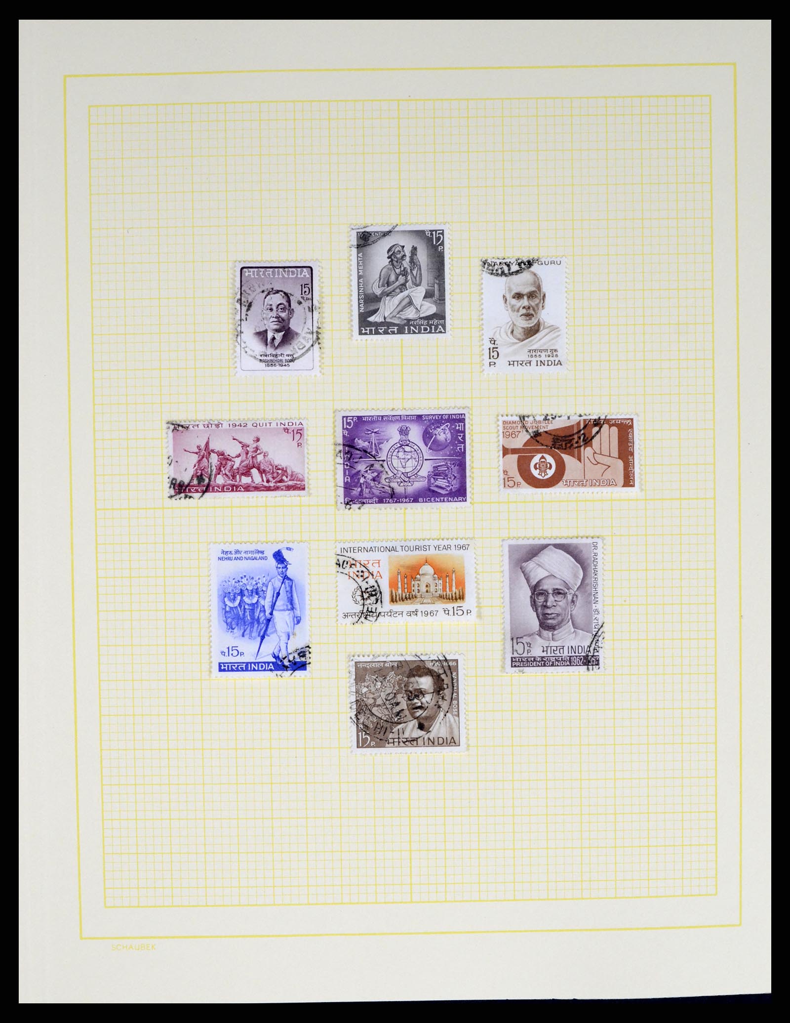 37624 052 - Postzegelverzameling 37624 India 1854-2013.