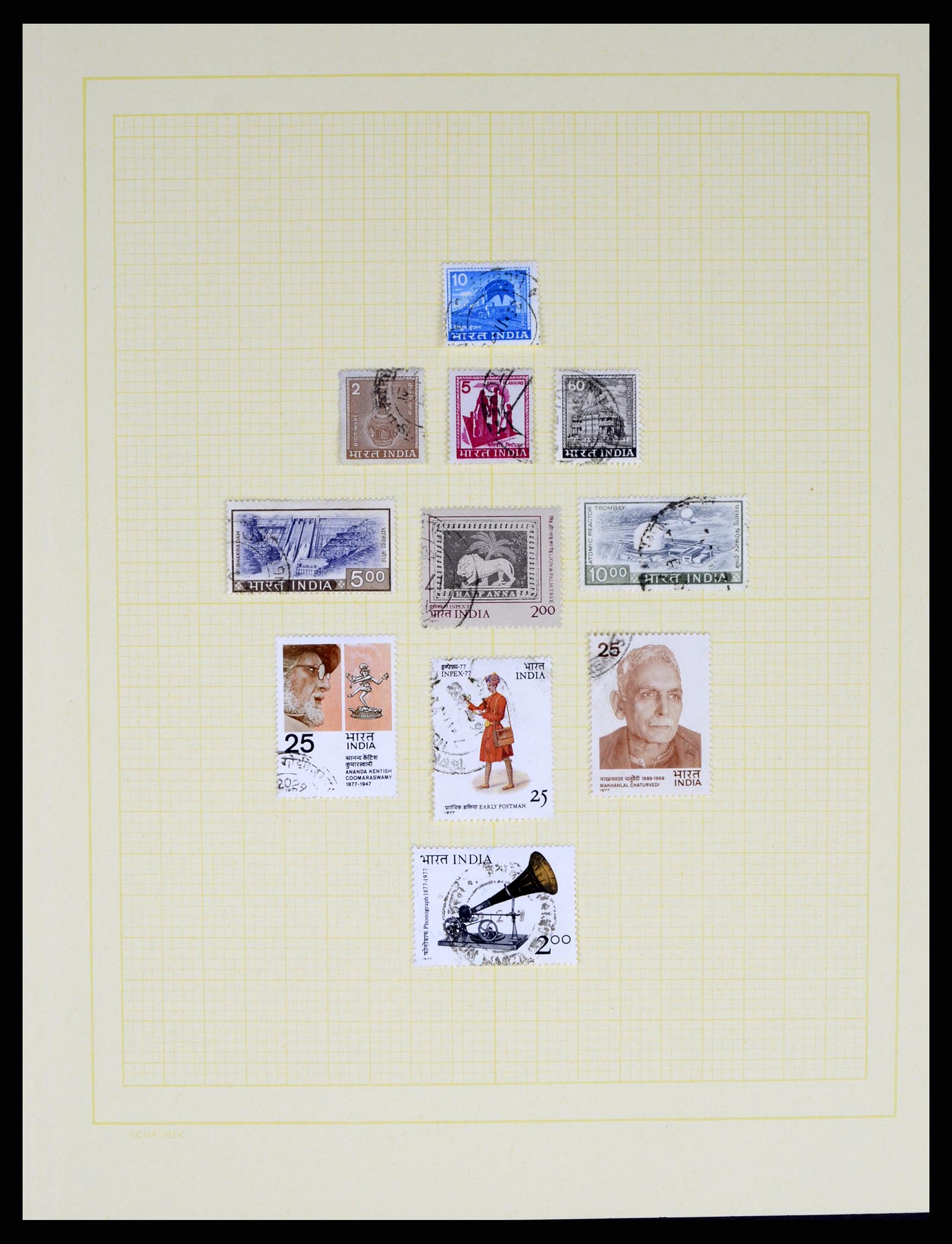 37624 086 - Postzegelverzameling 37624 India 1854-2013.