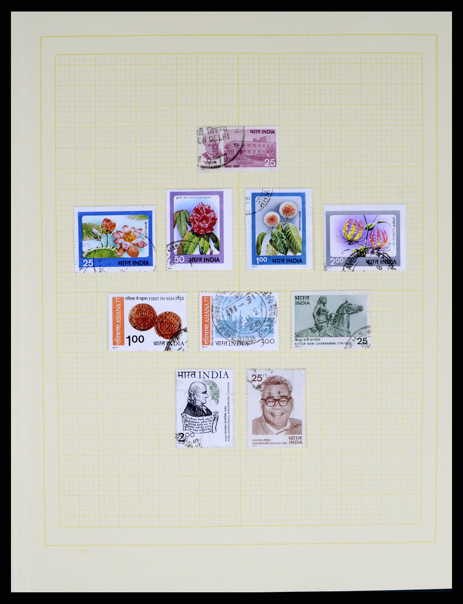 37624 087 - Postzegelverzameling 37624 India 1854-2013.