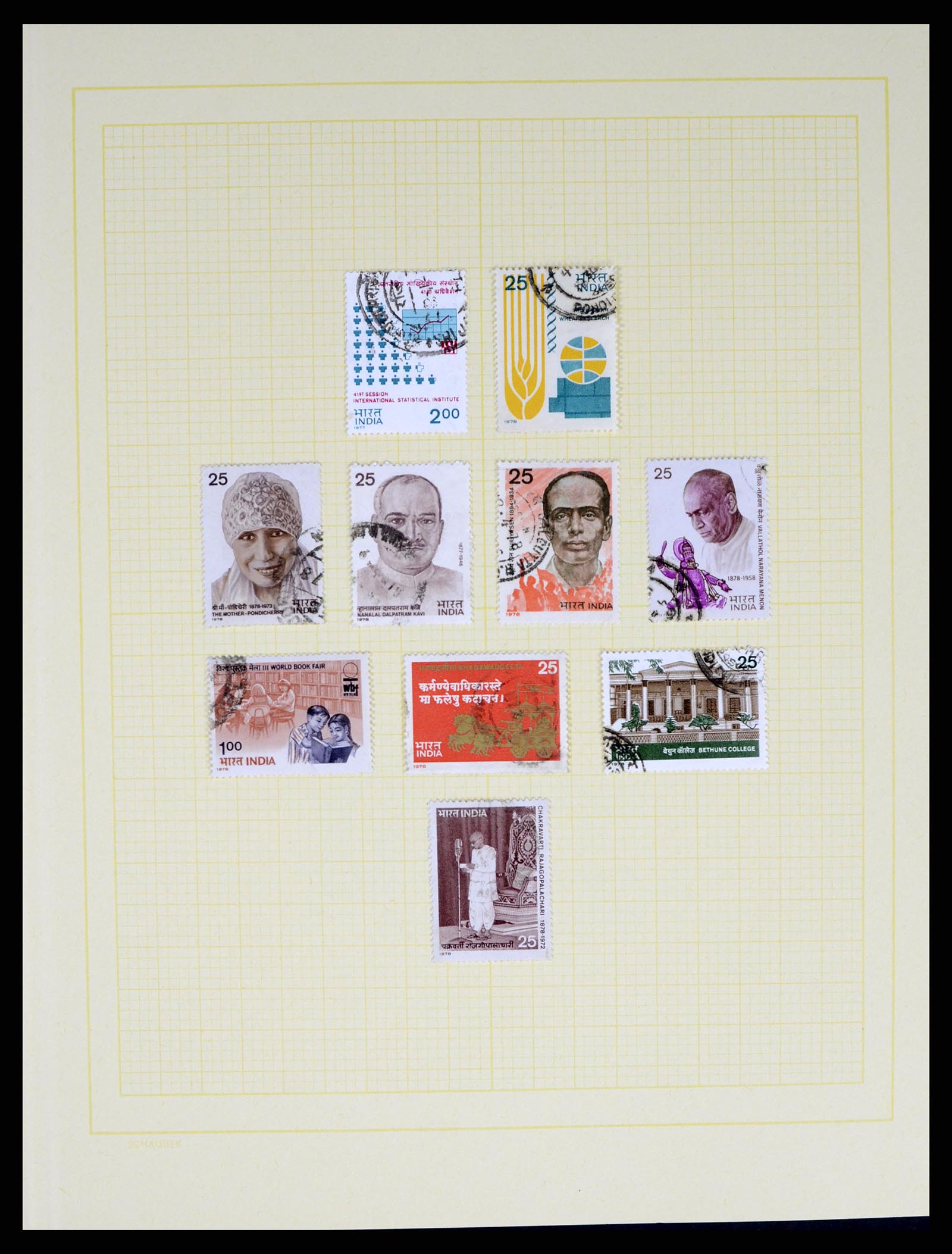 37624 089 - Postzegelverzameling 37624 India 1854-2013.