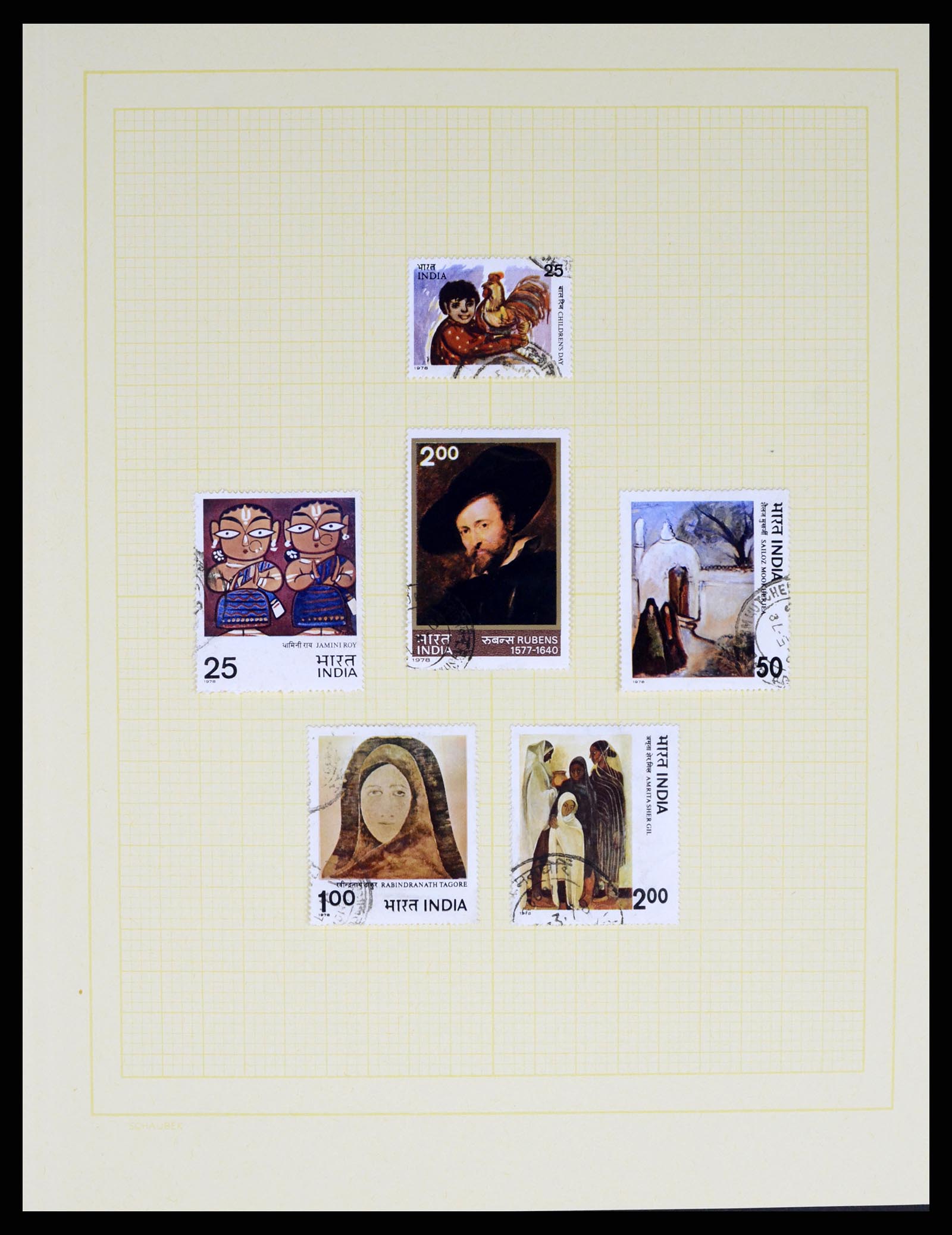 37624 090 - Postzegelverzameling 37624 India 1854-2013.