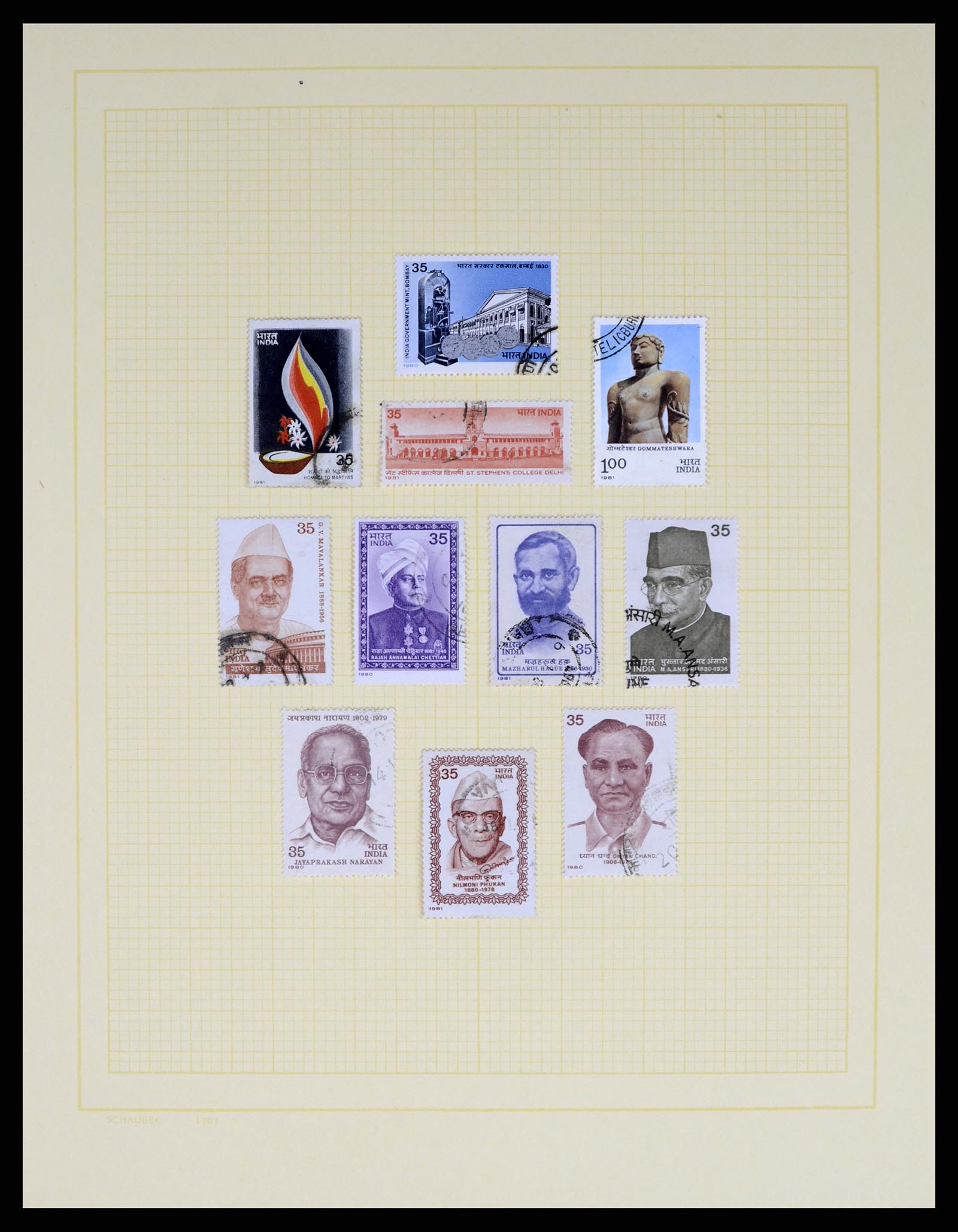 37624 099 - Postzegelverzameling 37624 India 1854-2013.