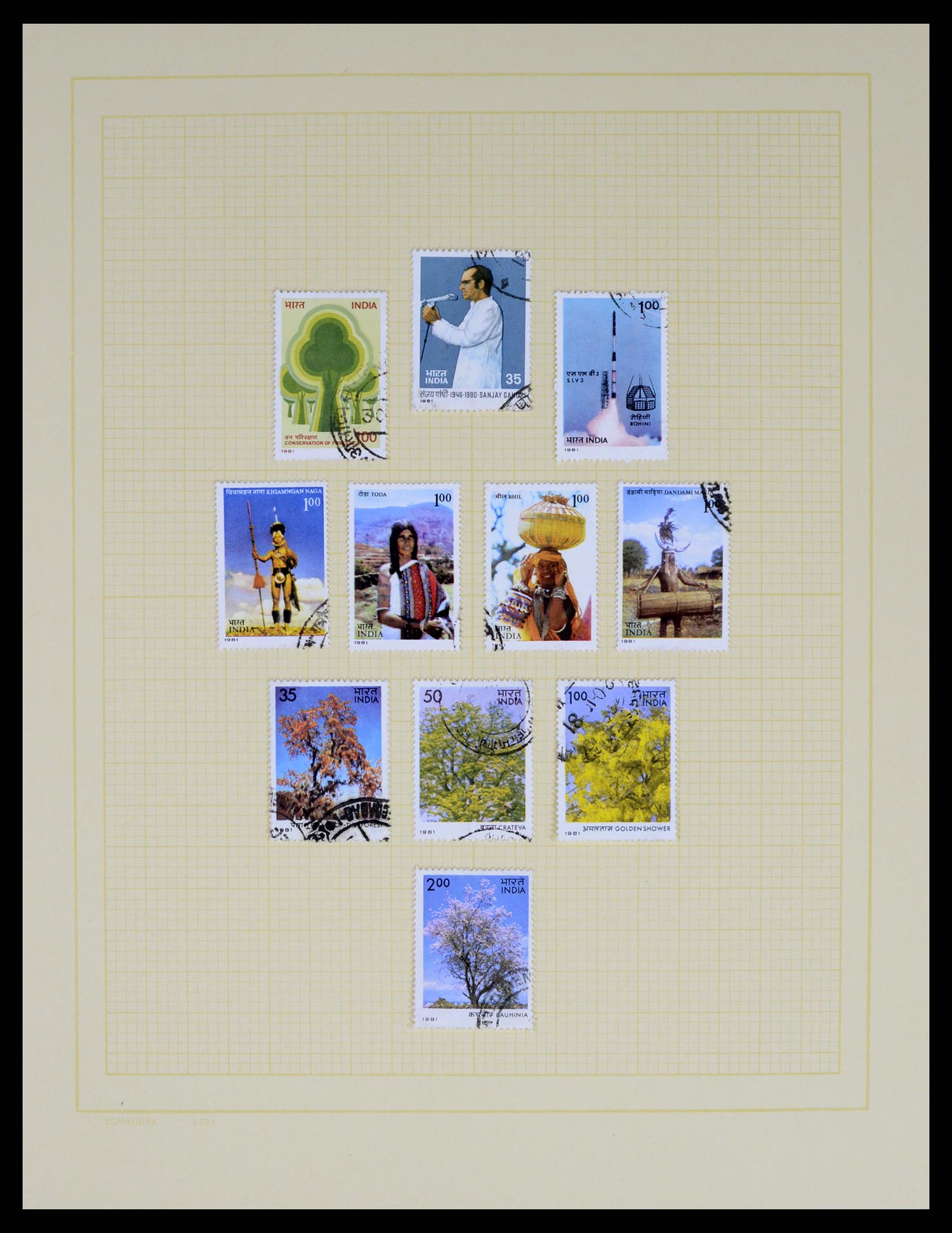 37624 100 - Postzegelverzameling 37624 India 1854-2013.