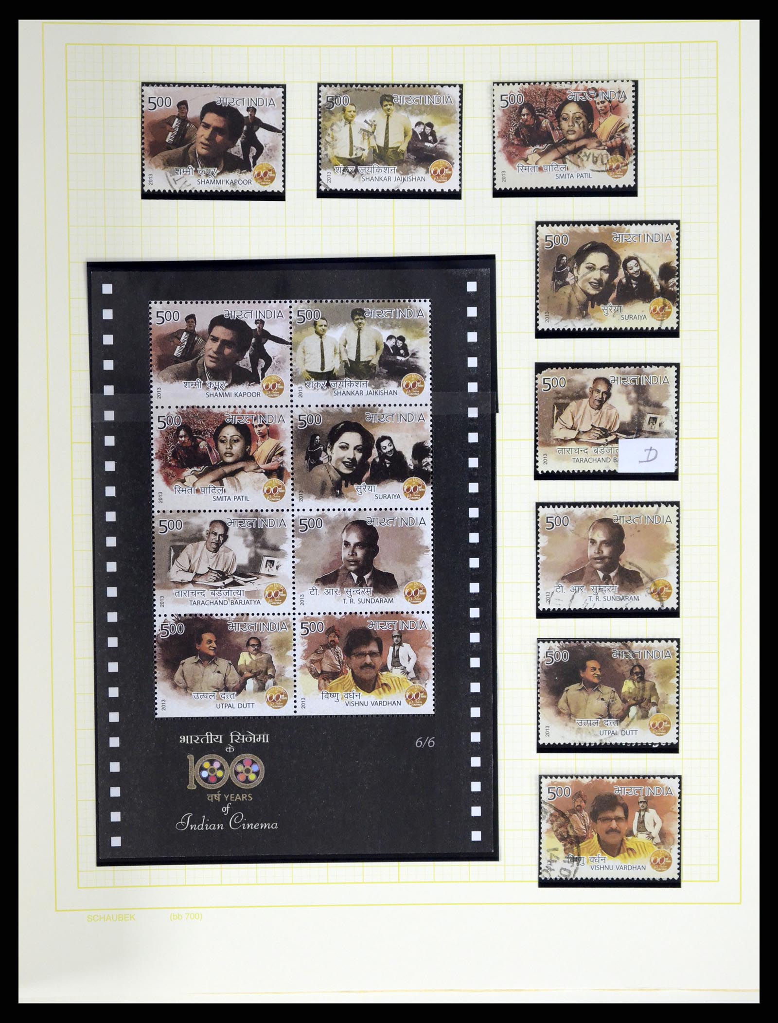 37624 368 - Postzegelverzameling 37624 India 1854-2013.
