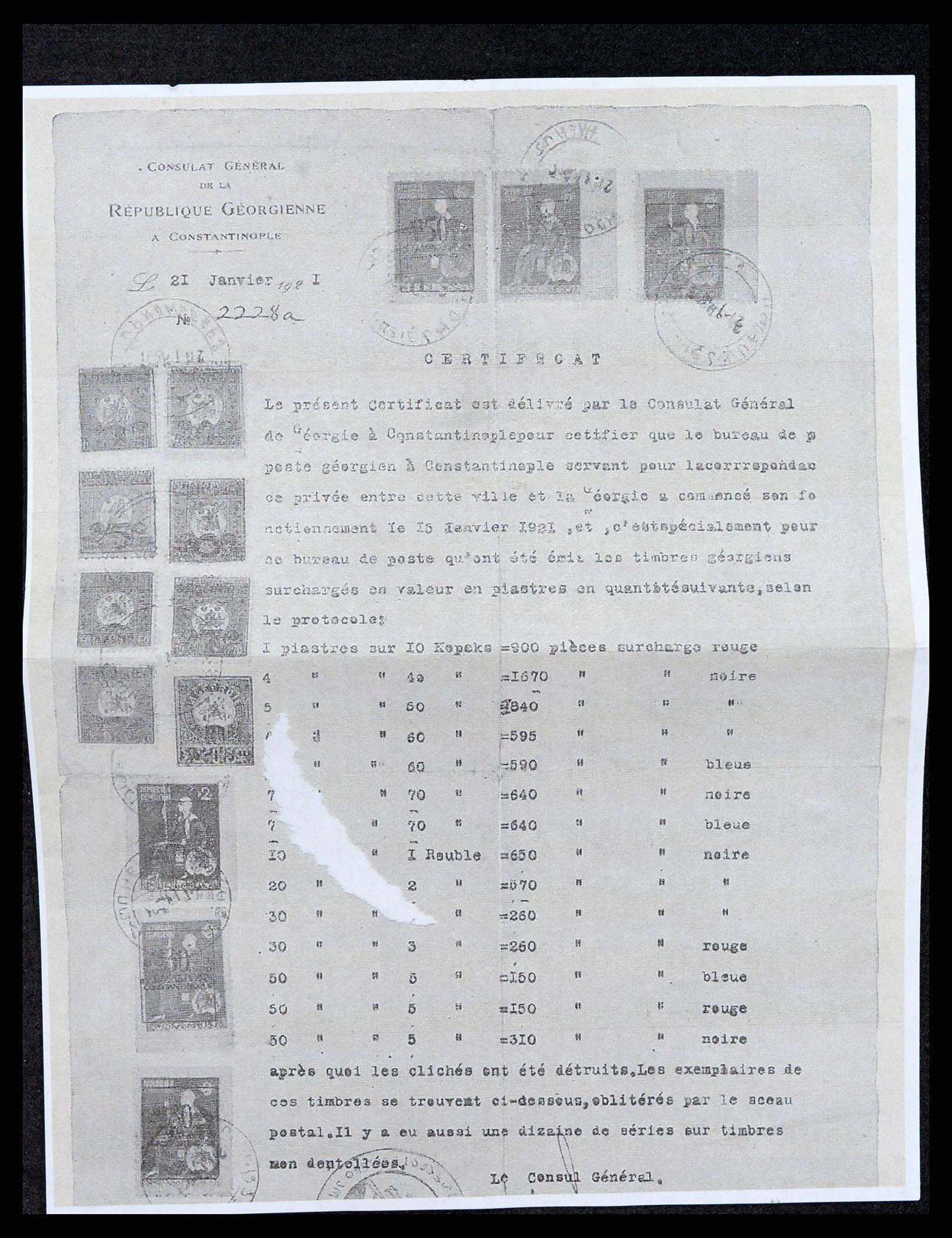 37626 036 - Postzegelverzameling 37626 Georgië 1921.