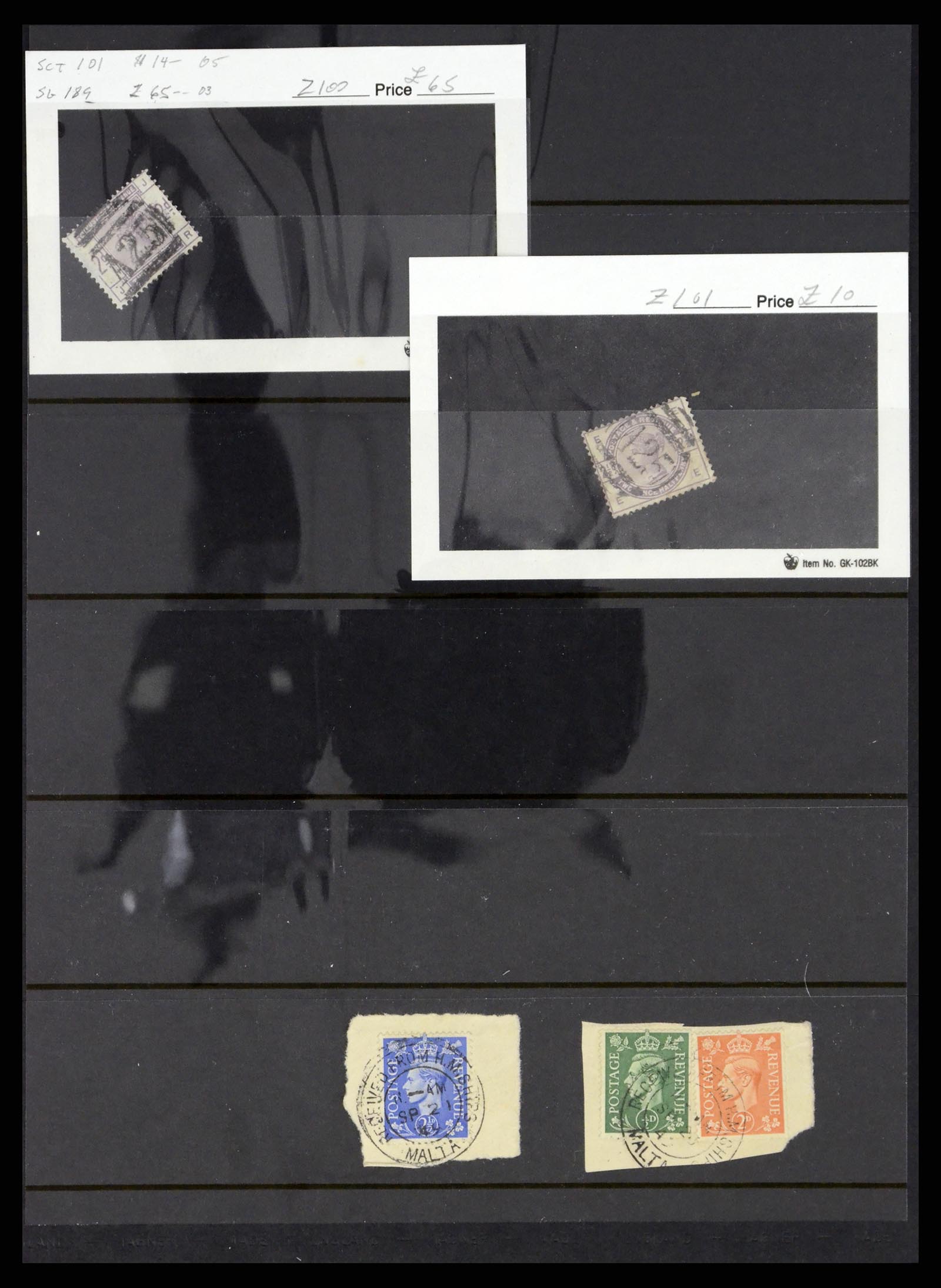 37627 002 - Postzegelverzameling 37627 Engeland gebruikt in Malta 1856-1918.