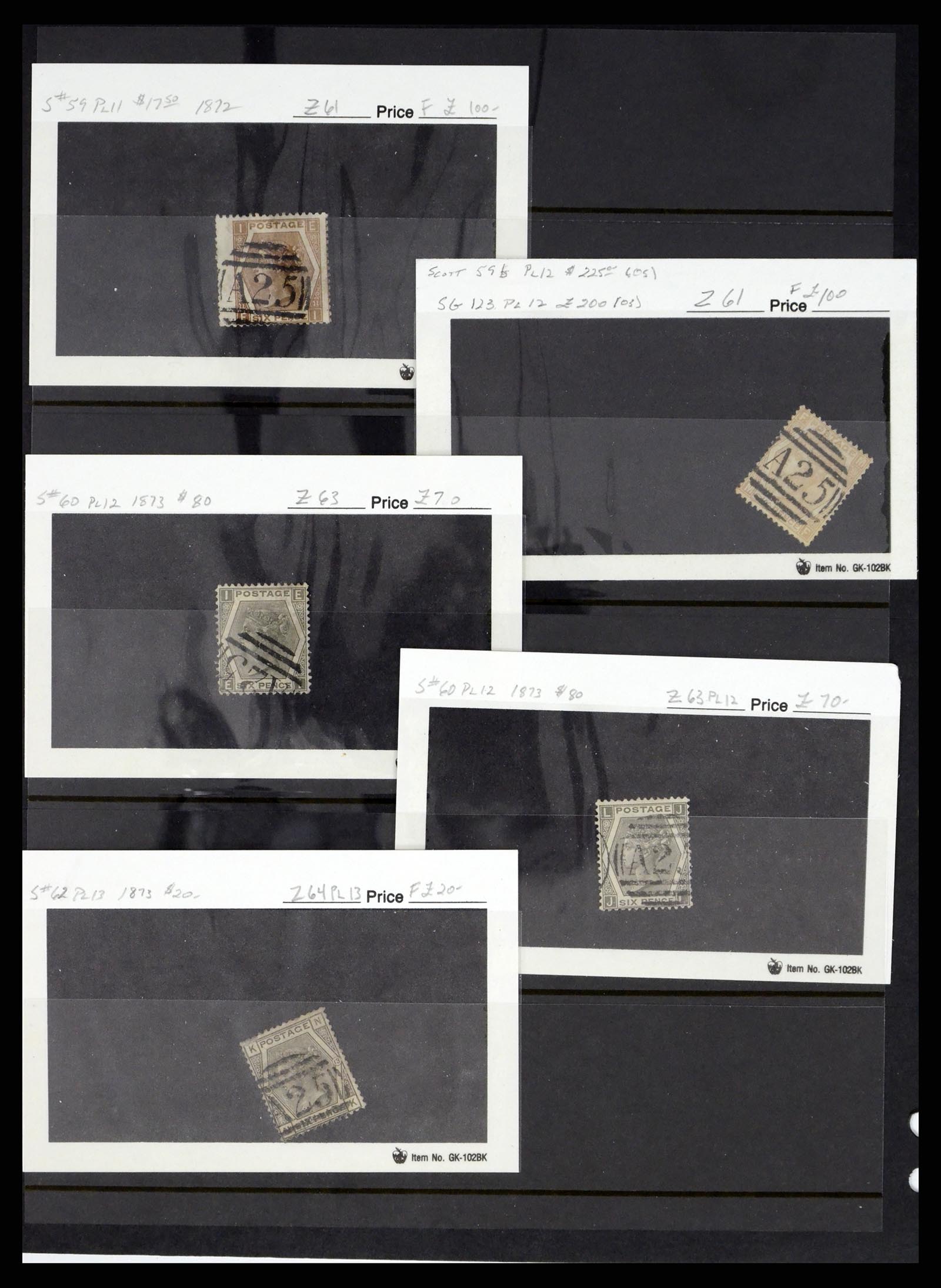 37627 005 - Postzegelverzameling 37627 Engeland gebruikt in Malta 1856-1918.