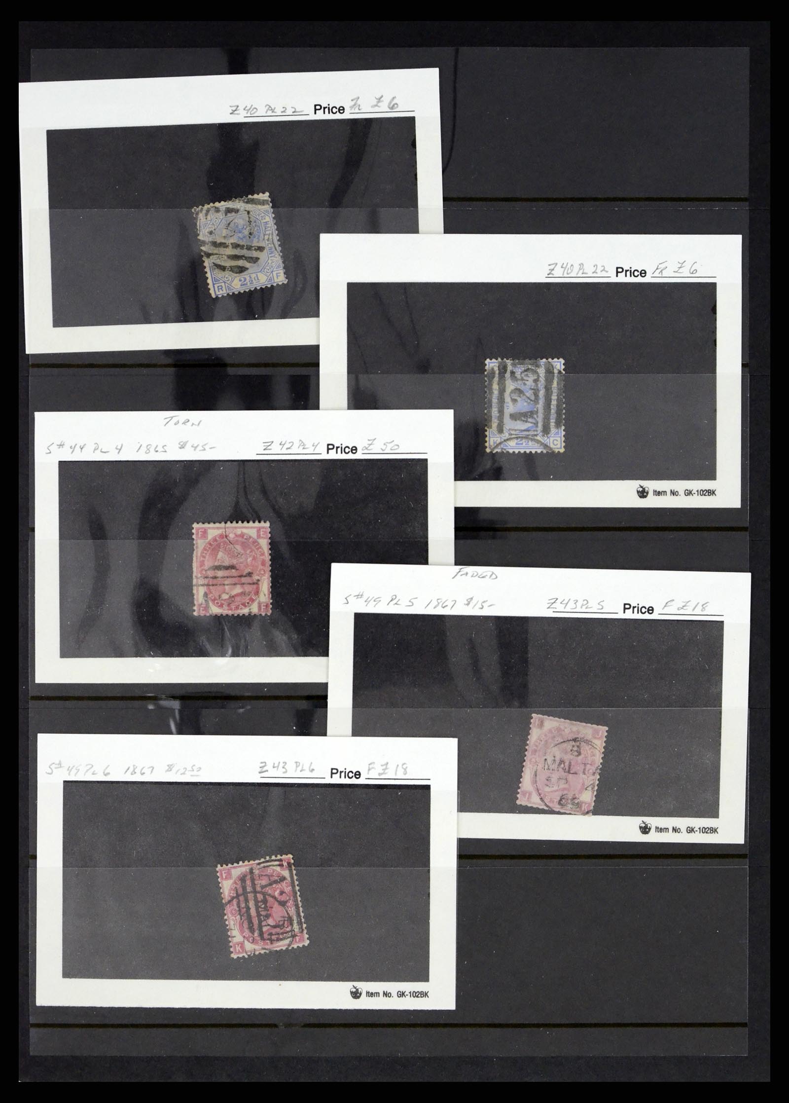 37627 011 - Postzegelverzameling 37627 Engeland gebruikt in Malta 1856-1918.