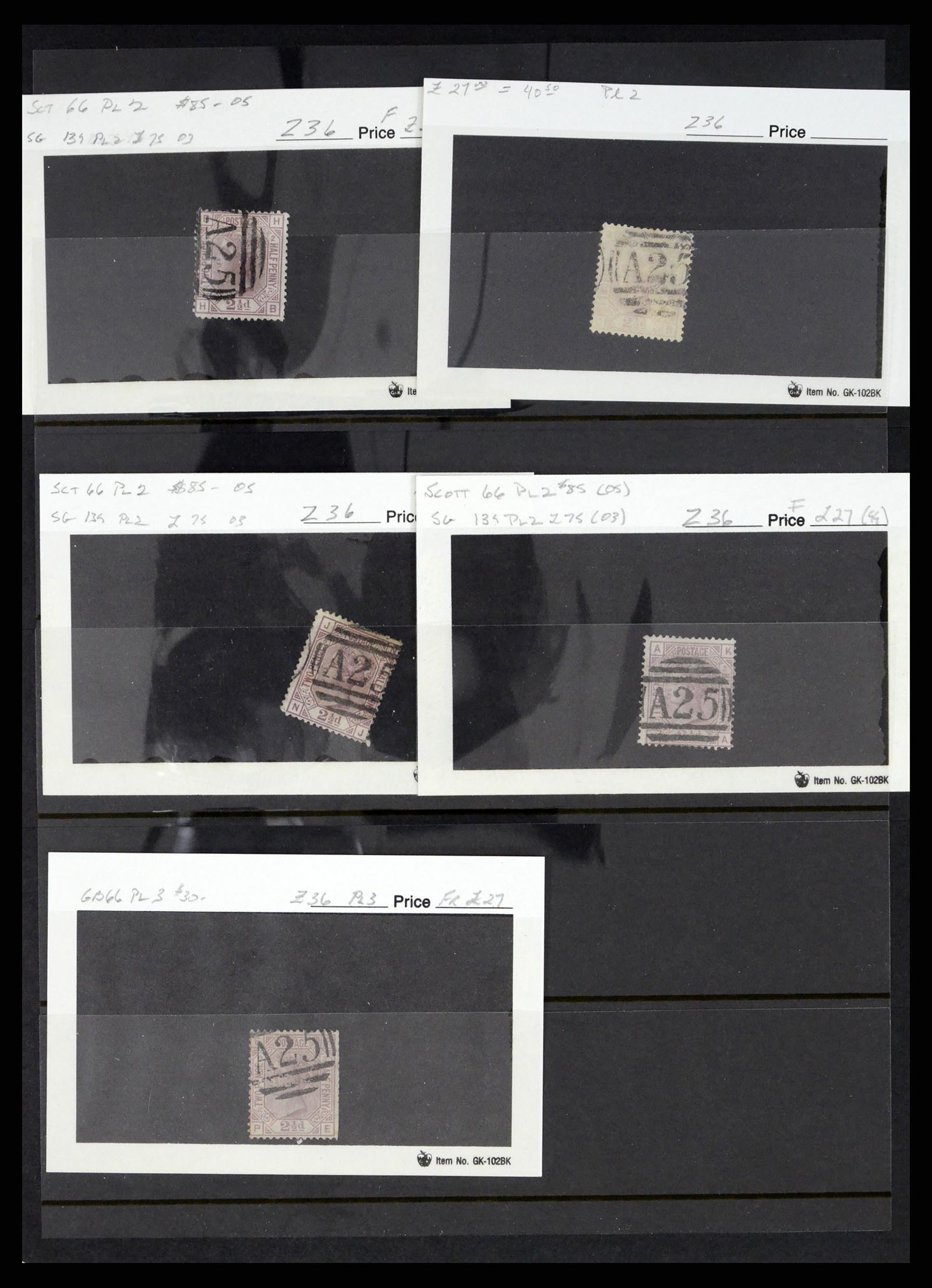 37627 017 - Postzegelverzameling 37627 Engeland gebruikt in Malta 1856-1918.