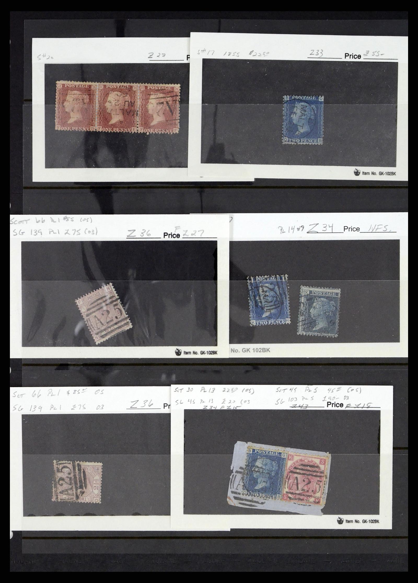 37627 018 - Postzegelverzameling 37627 Engeland gebruikt in Malta 1856-1918.