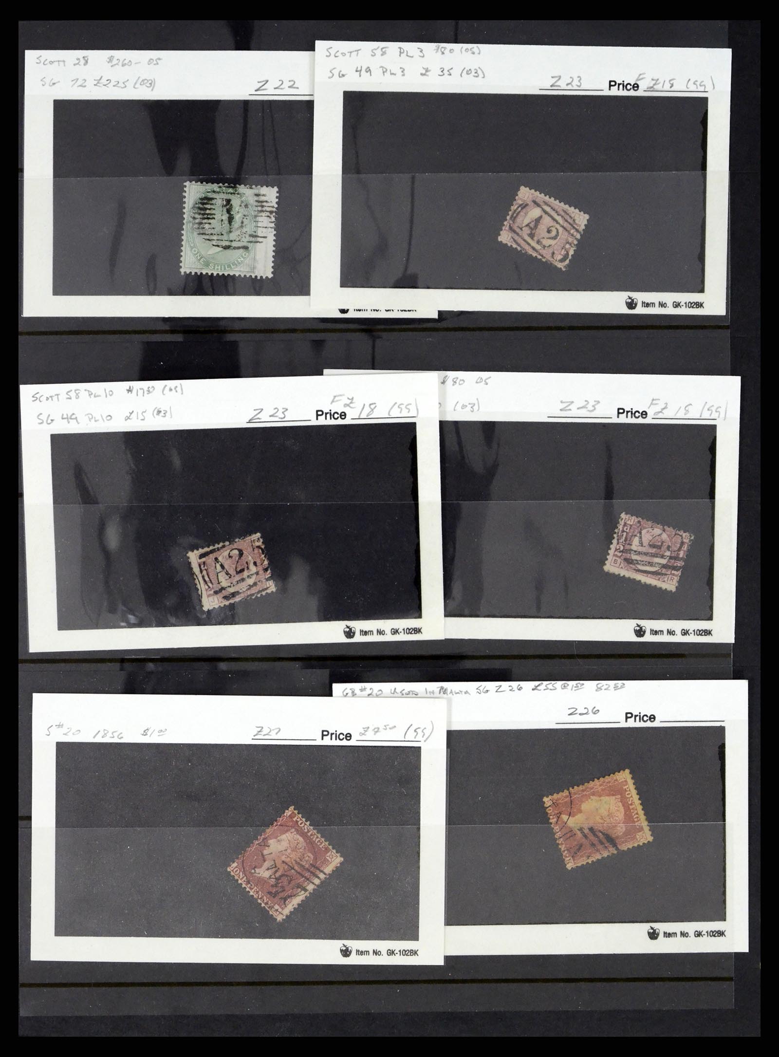 37627 019 - Postzegelverzameling 37627 Engeland gebruikt in Malta 1856-1918.