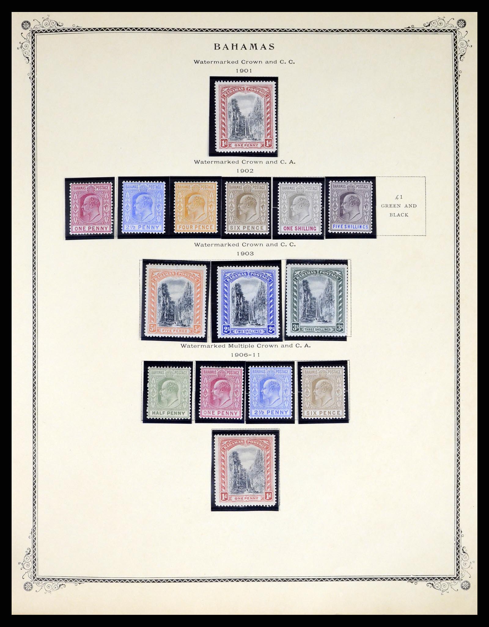 37629 004 - Postzegelverzameling 37629 Bahamas 1861-2013.