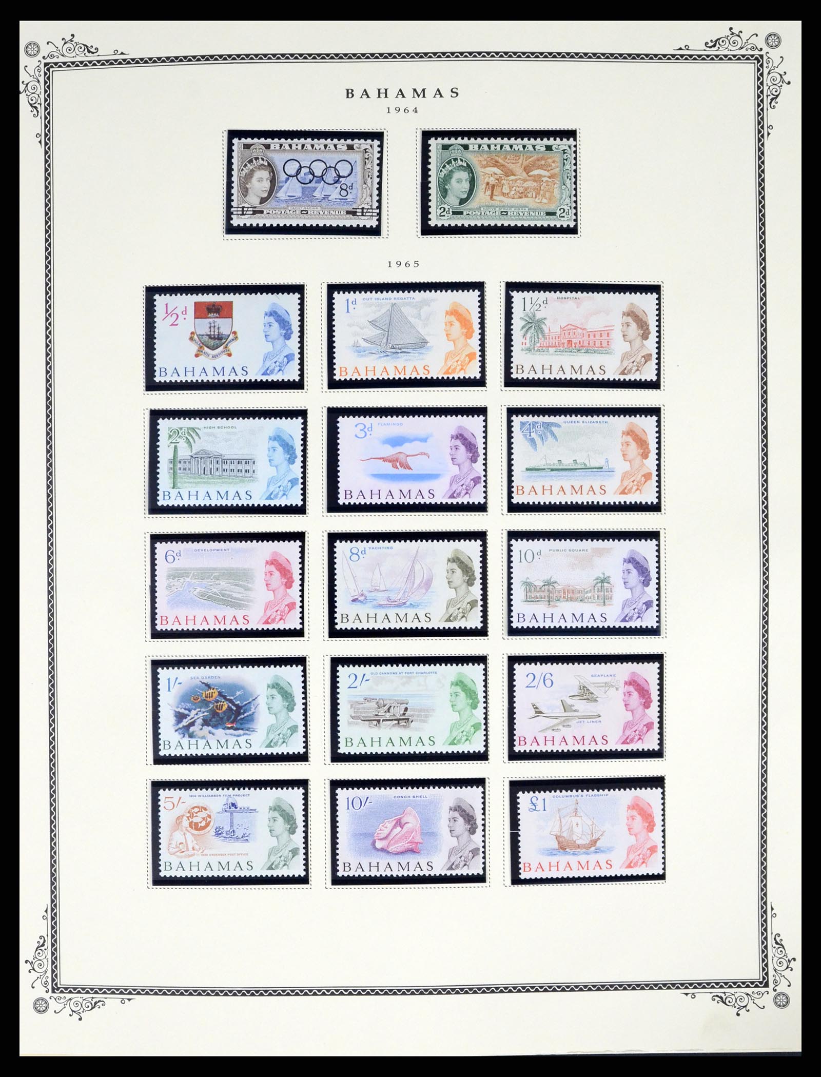 37629 025 - Postzegelverzameling 37629 Bahamas 1861-2013.