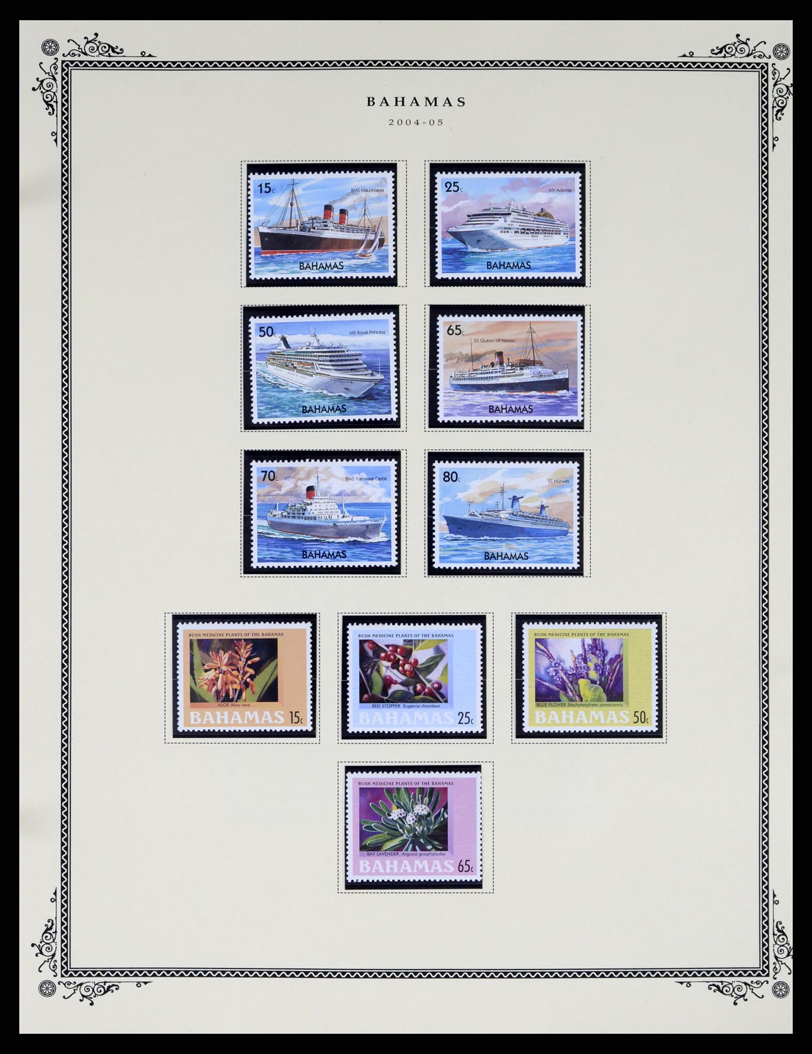 37629 204 - Postzegelverzameling 37629 Bahamas 1861-2013.