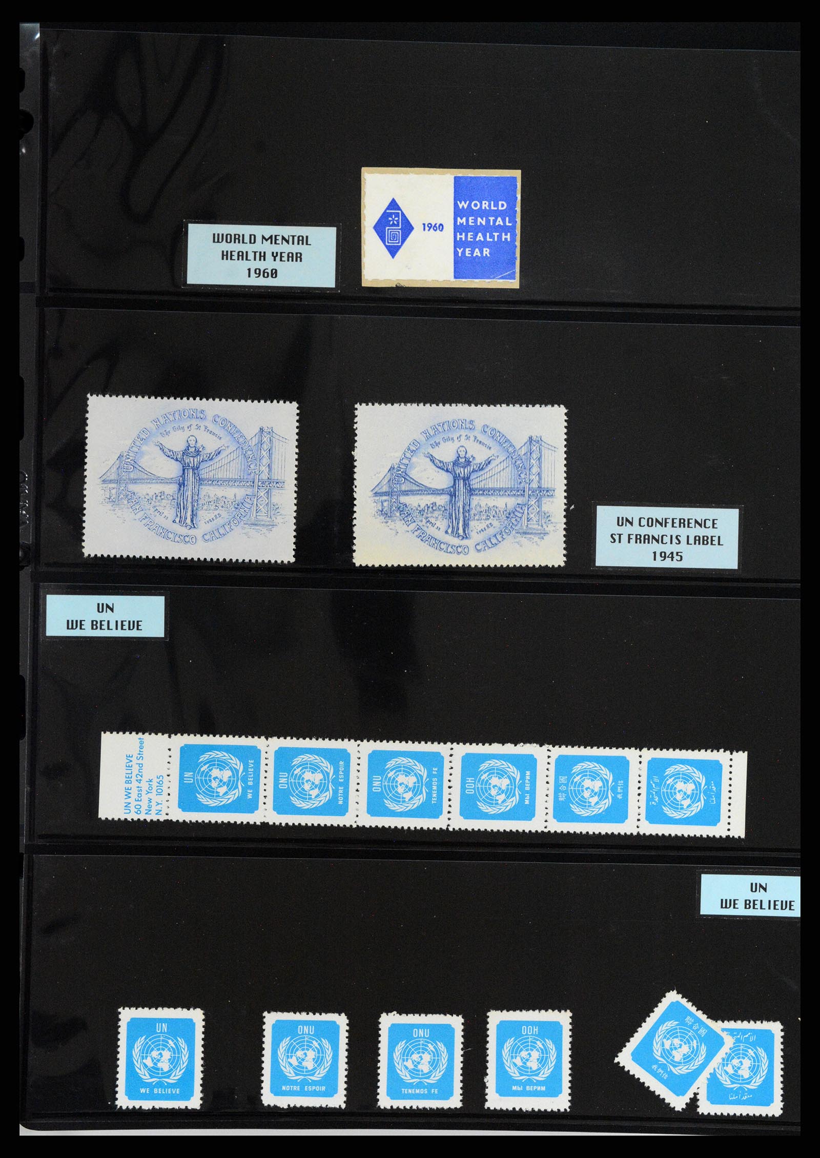 37631 004 - Postzegelverzameling 37631 Verenigde Naties cinderella's 1942-2006.