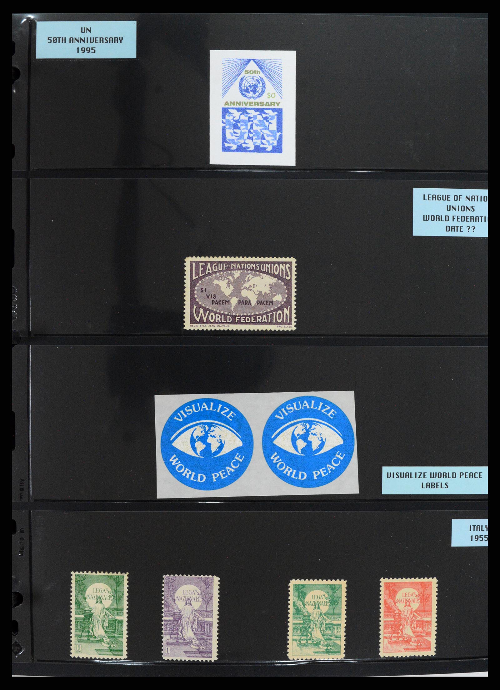 37631 005 - Postzegelverzameling 37631 Verenigde Naties cinderella's 1942-2006.