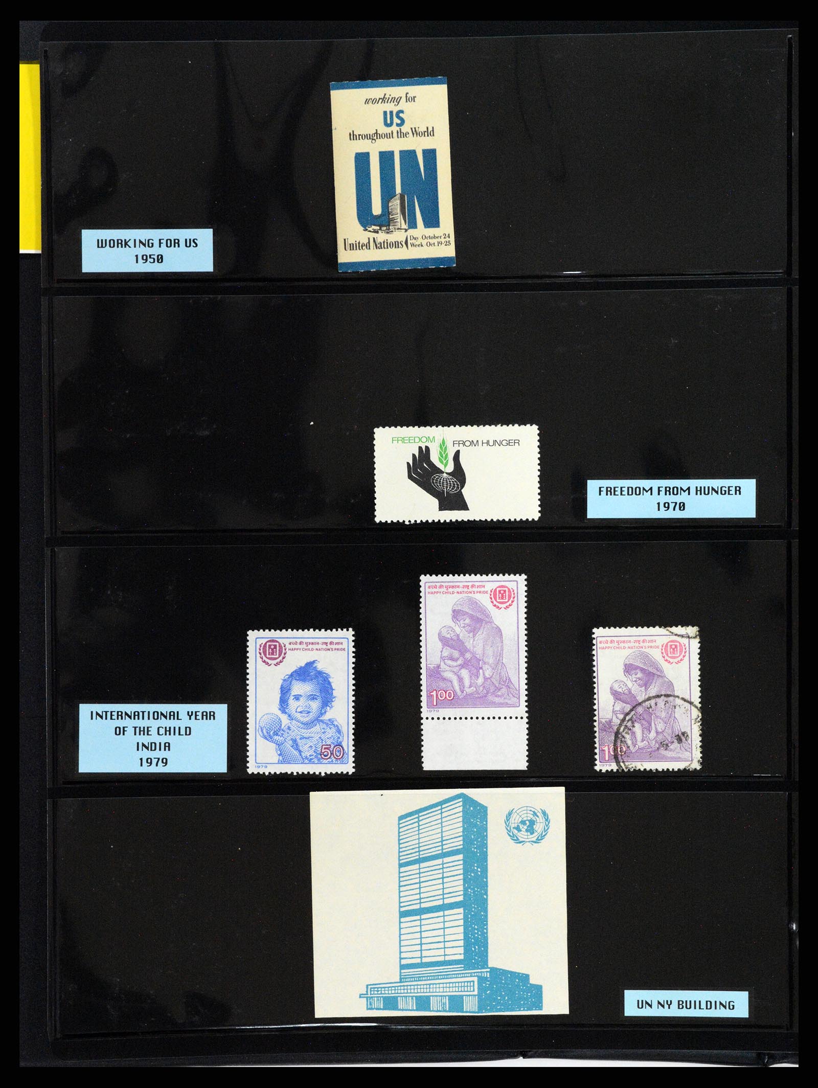 37631 006 - Postzegelverzameling 37631 Verenigde Naties cinderella's 1942-2006.