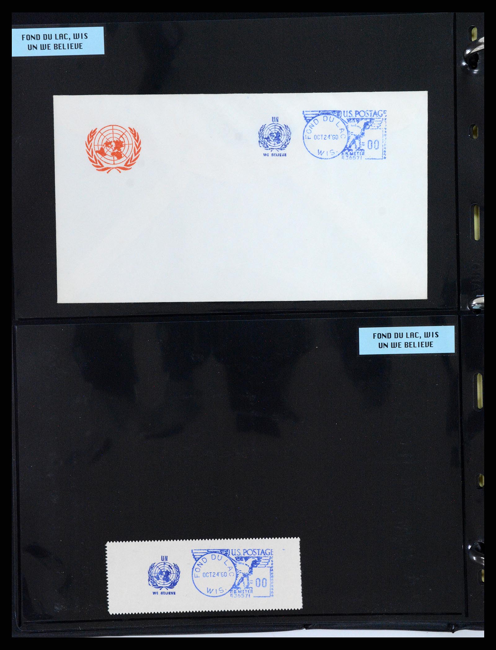37631 010 - Postzegelverzameling 37631 Verenigde Naties cinderella's 1942-2006.