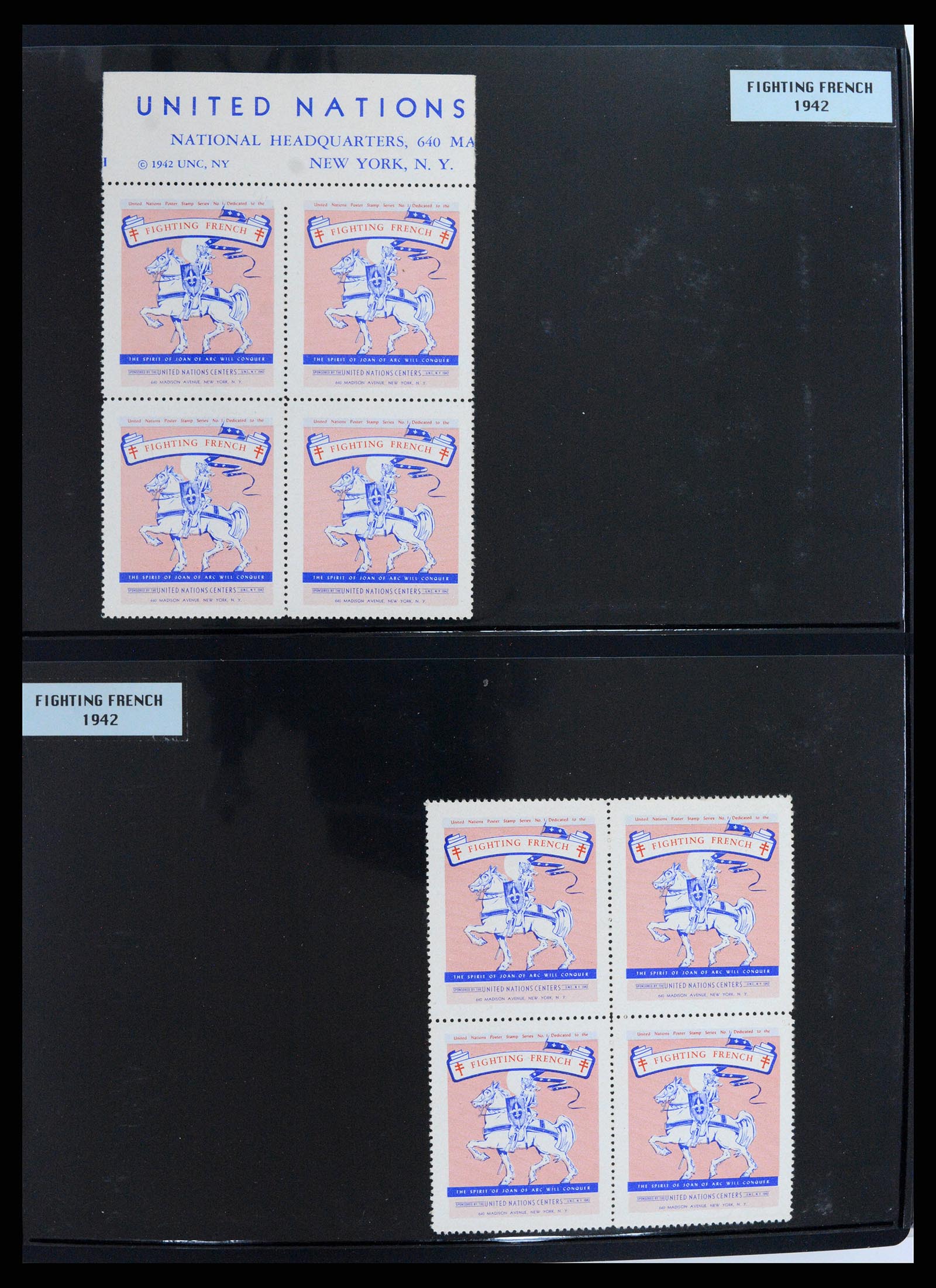 37631 011 - Postzegelverzameling 37631 Verenigde Naties cinderella's 1942-2006.