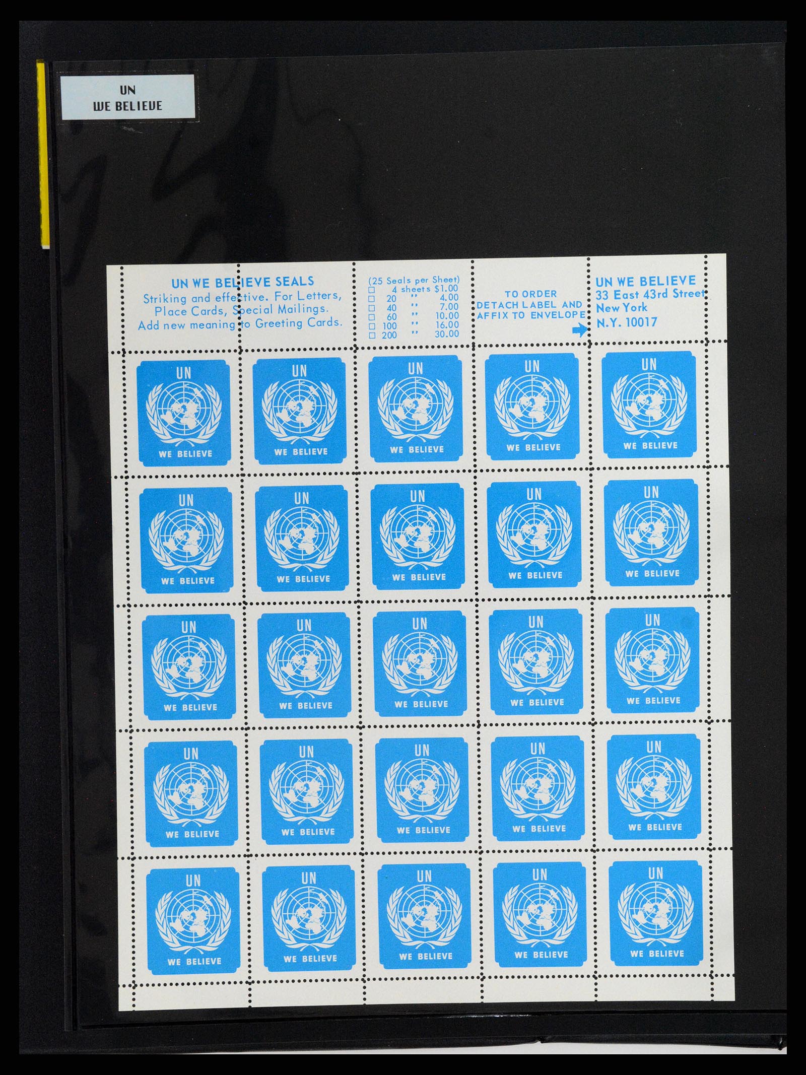 37631 016 - Postzegelverzameling 37631 Verenigde Naties cinderella's 1942-2006.