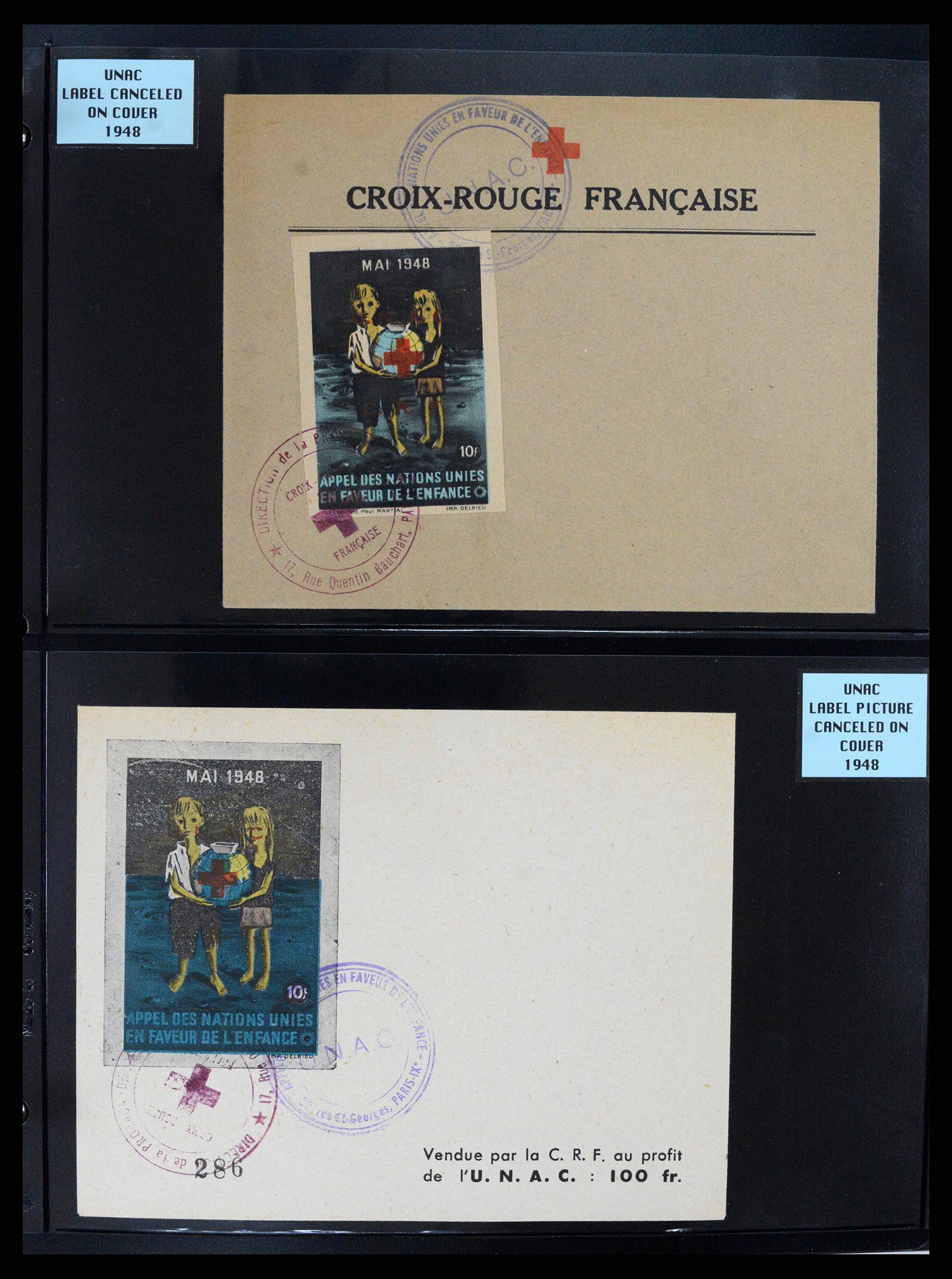 37631 049 - Postzegelverzameling 37631 Verenigde Naties cinderella's 1942-2006.