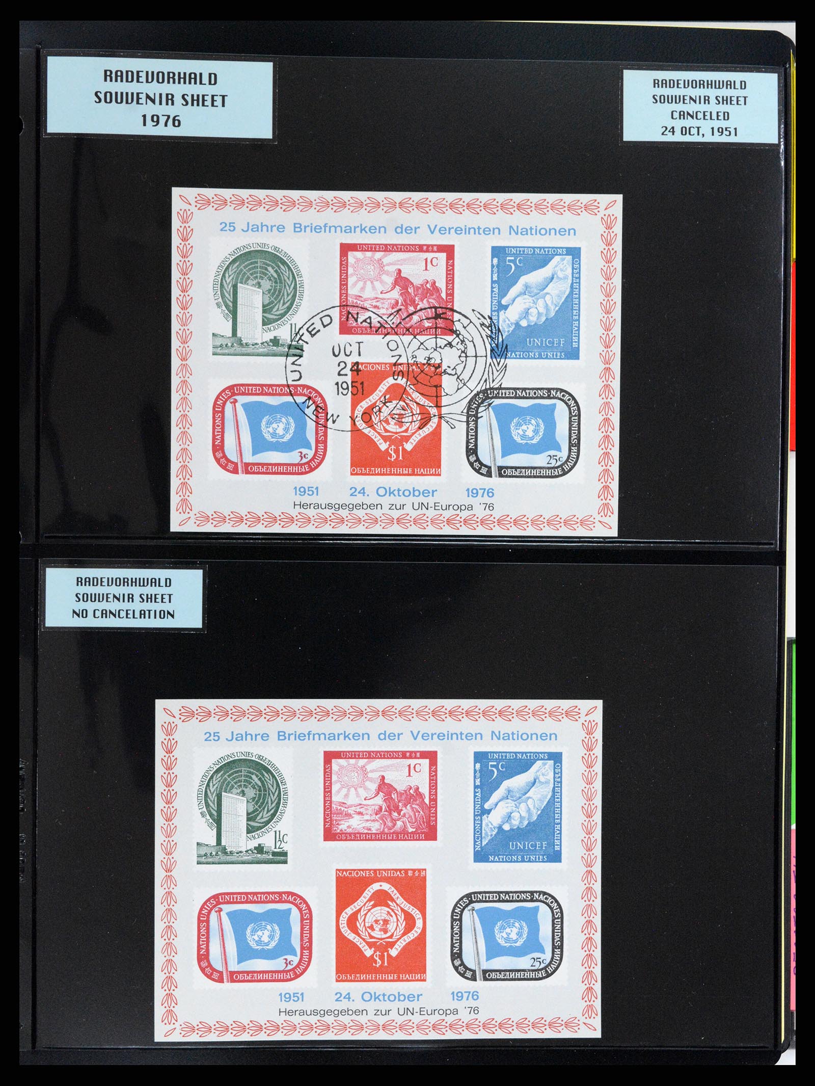 37631 136 - Stamp collection 37631 United Nations cinderella's 1942-2006.