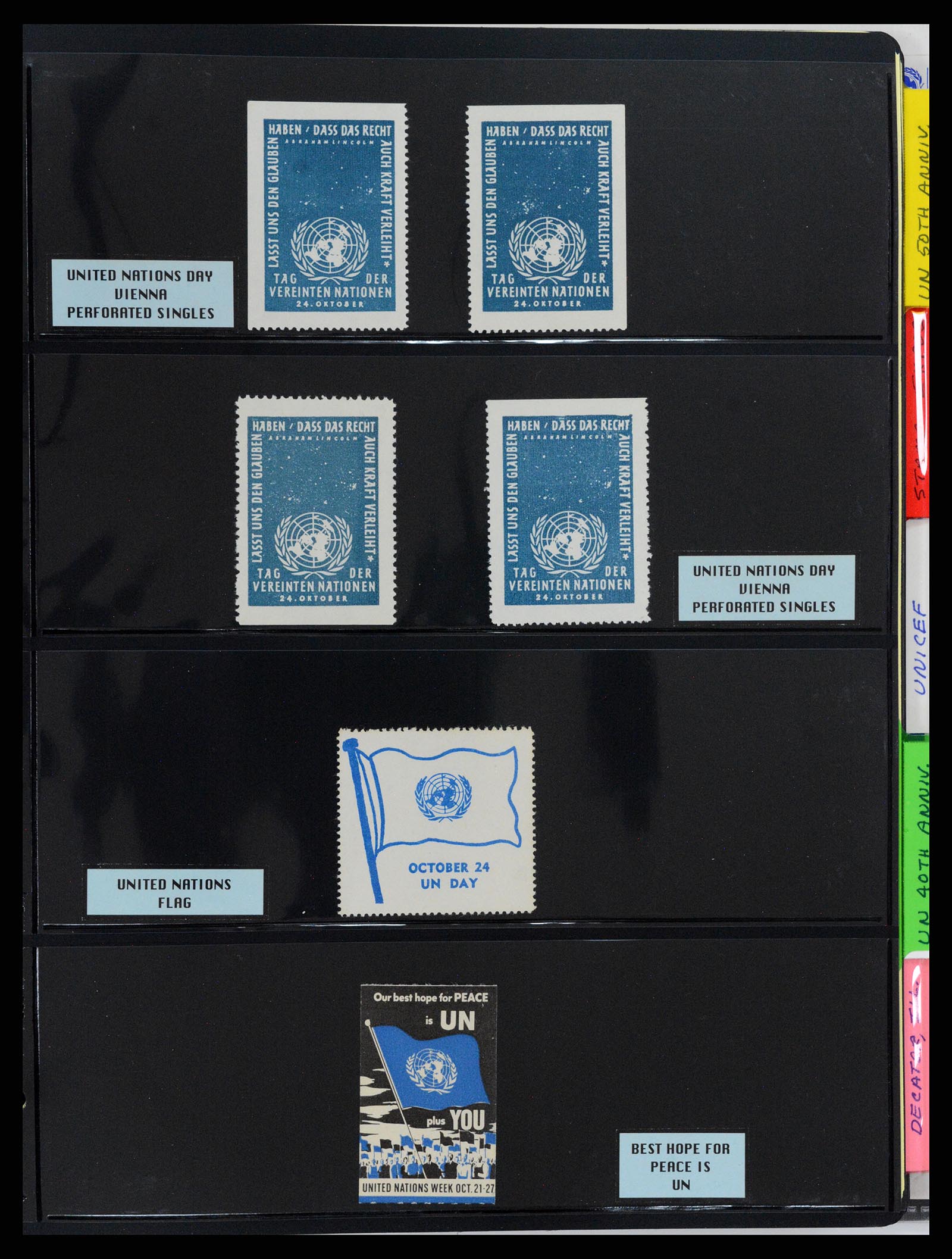 37631 154 - Stamp collection 37631 United Nations cinderella's 1942-2006.