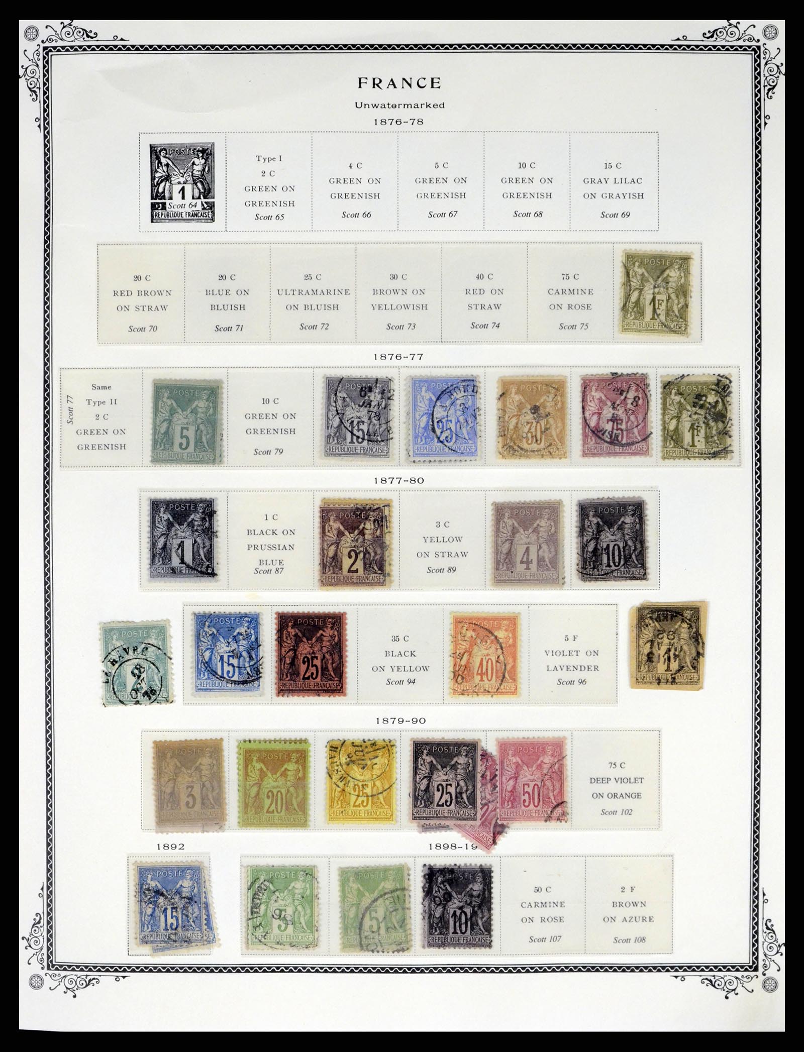 37632 003 - Postzegelverzameling 37632 Frankrijk 1849-2001.