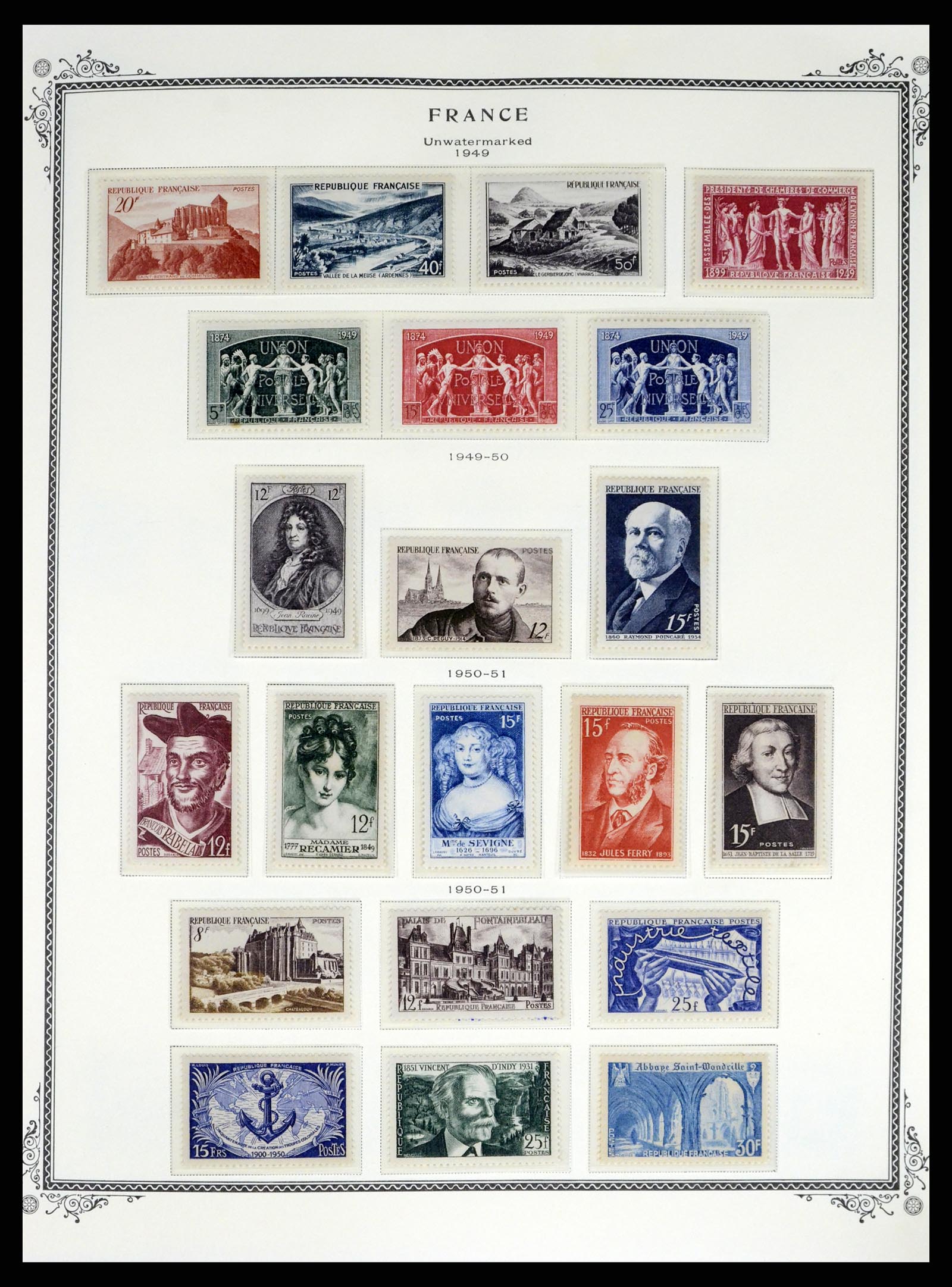 37632 025 - Postzegelverzameling 37632 Frankrijk 1849-2001.
