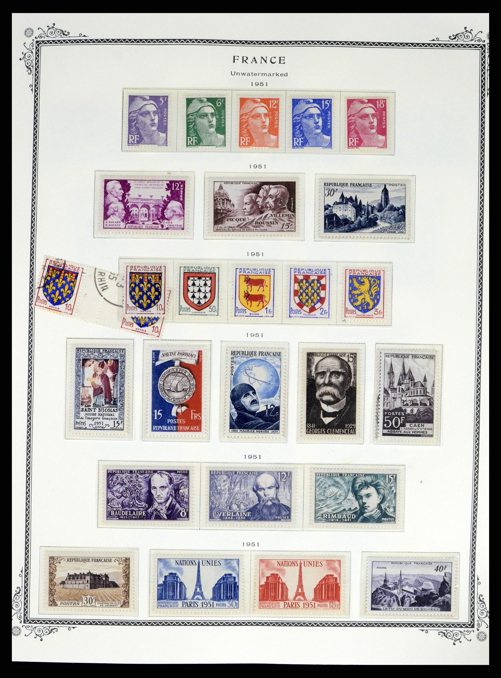 37632 026 - Postzegelverzameling 37632 Frankrijk 1849-2001.
