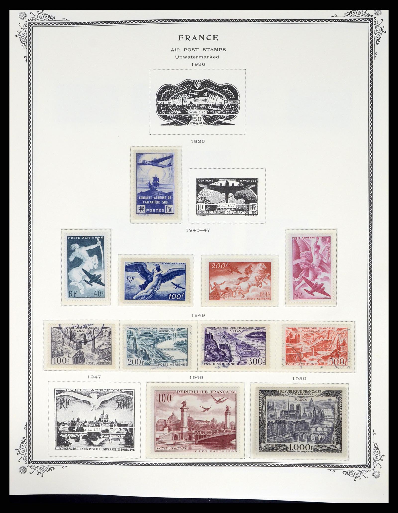 37632 380 - Stamp collection 37632 France 1849-2001.