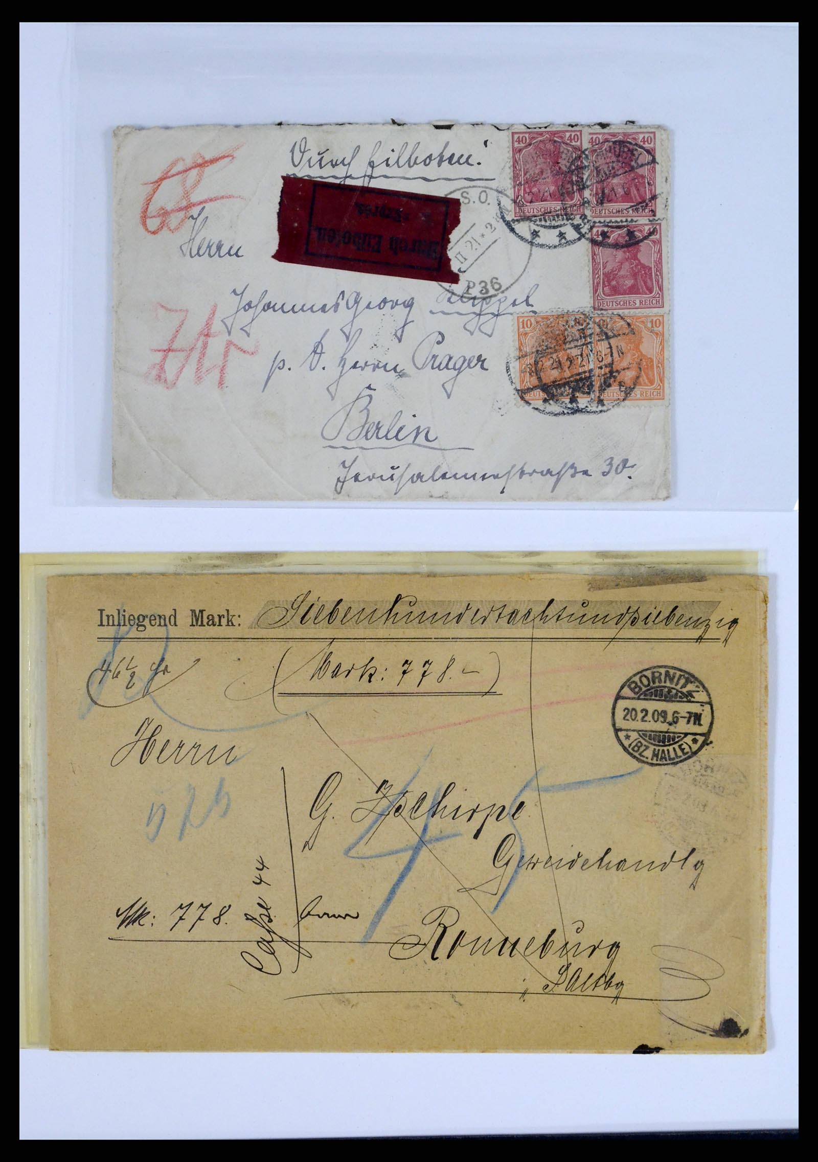 37633 001 - Postzegelverzameling 37633 Duitsland brieven 1870-1948.