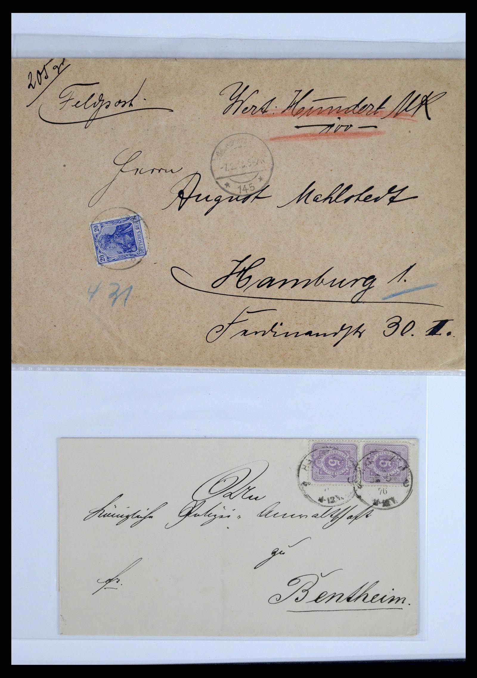 37633 005 - Postzegelverzameling 37633 Duitsland brieven 1870-1948.