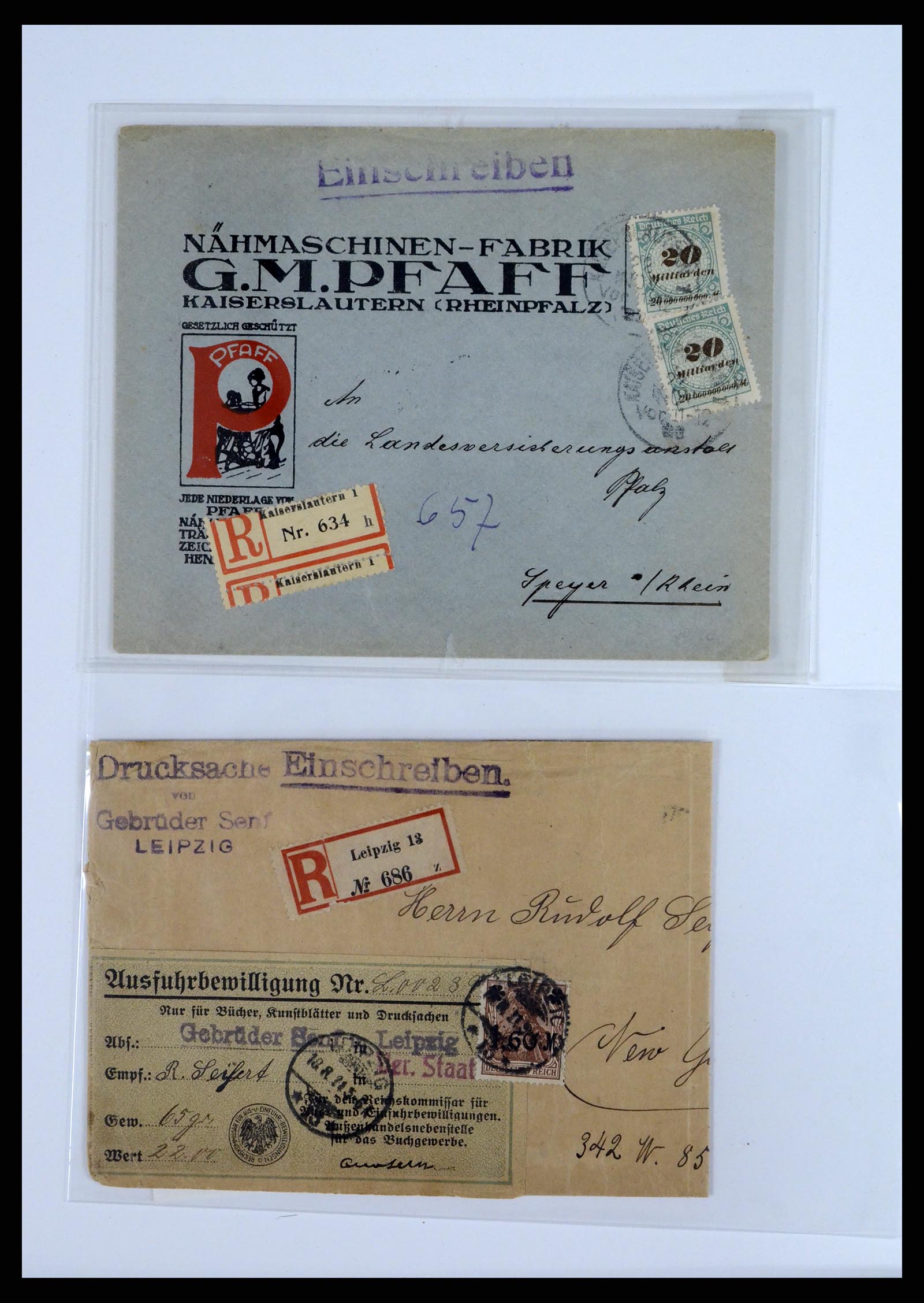 37633 006 - Postzegelverzameling 37633 Duitsland brieven 1870-1948.