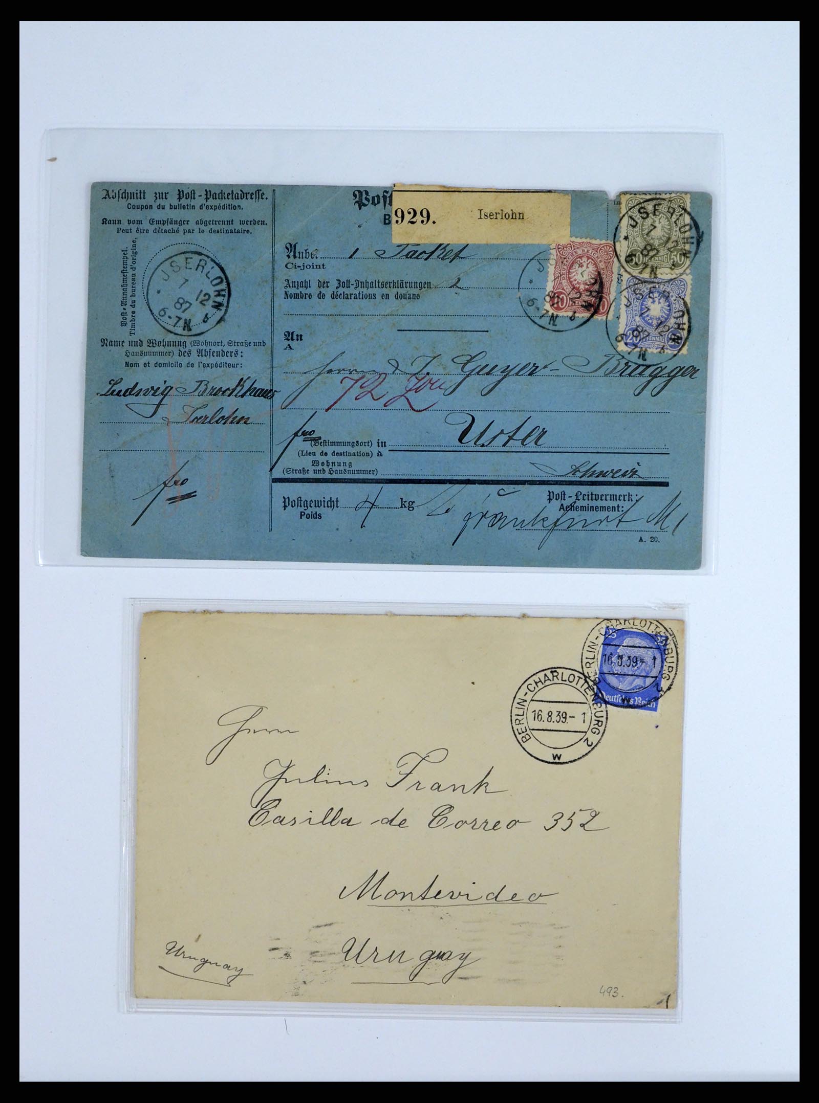 37633 009 - Postzegelverzameling 37633 Duitsland brieven 1870-1948.