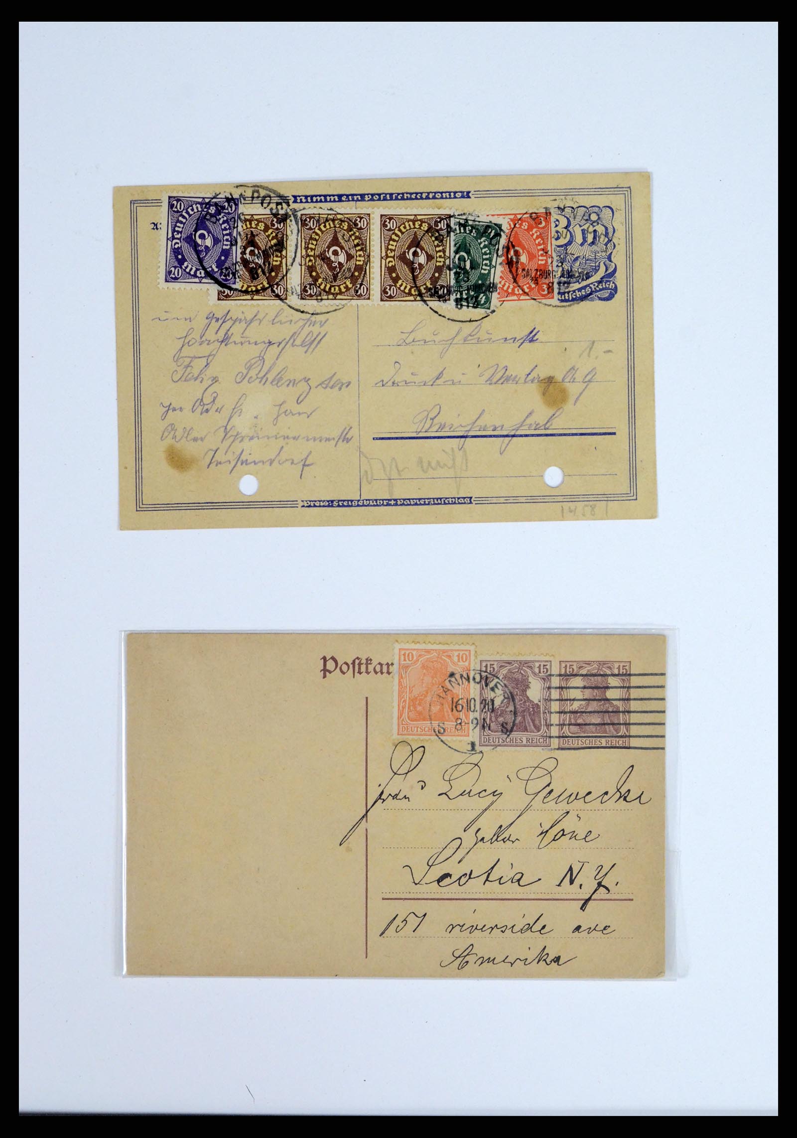 37633 014 - Postzegelverzameling 37633 Duitsland brieven 1870-1948.