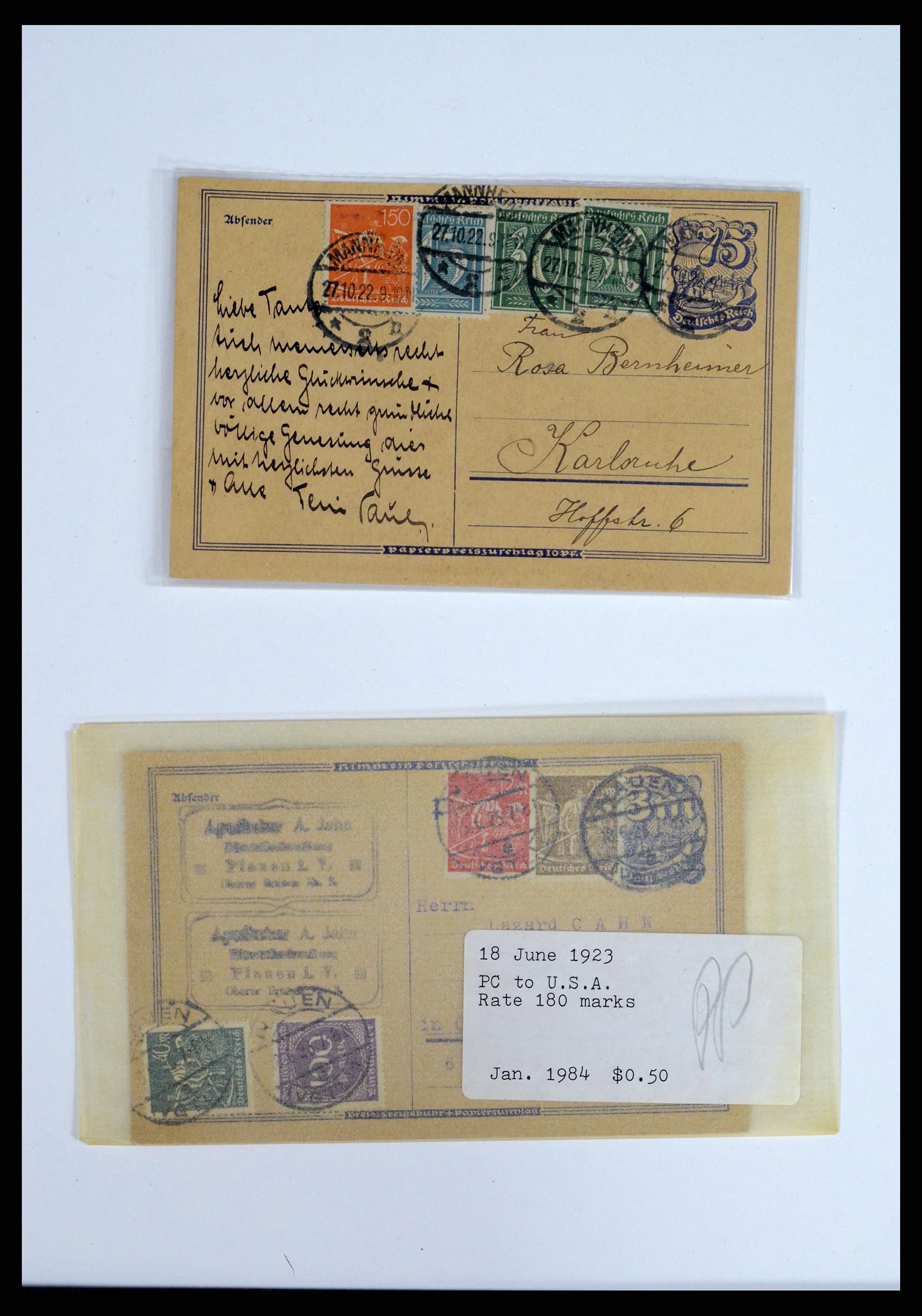 37633 015 - Postzegelverzameling 37633 Duitsland brieven 1870-1948.